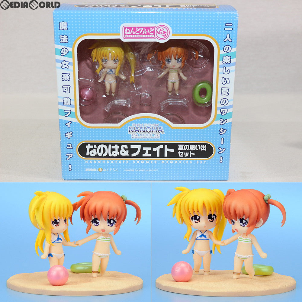 【中古即納】[FIG] ねんどろいどぷち なのは&フェイト 夏の思い出セット 魔法少女リリカルなのは The MOVIE 1st 完成品 可動フィギュア ときめきドットコム/グッドスマイルカンパニー(20120131)