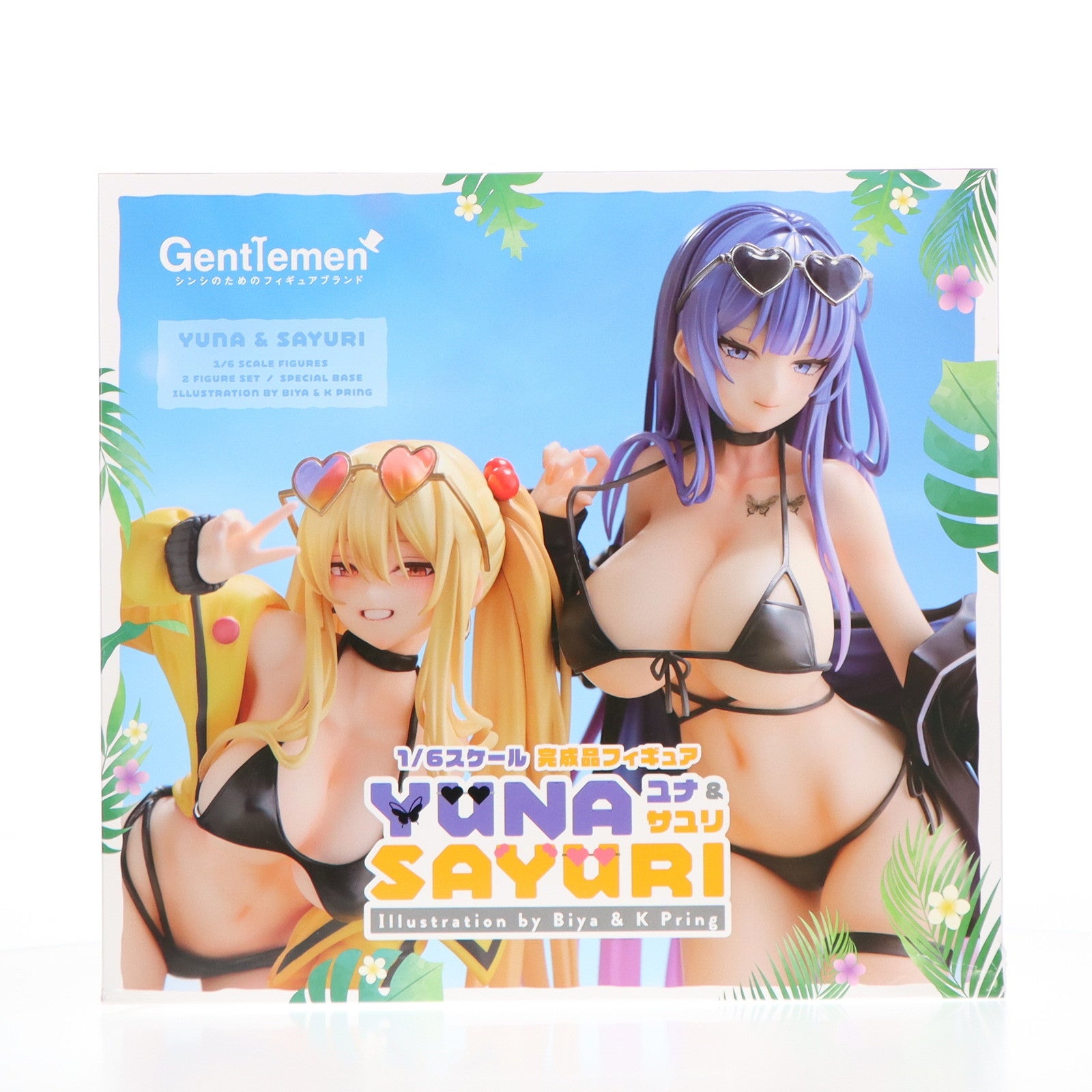 【中古即納】[FIG] FANZA限定特典付属 ユナ&サユリ Illustration by Biya&K Pring 専用台座付き 2体セット 1/6 完成品 フィギュア ジェントルメン(20250413)