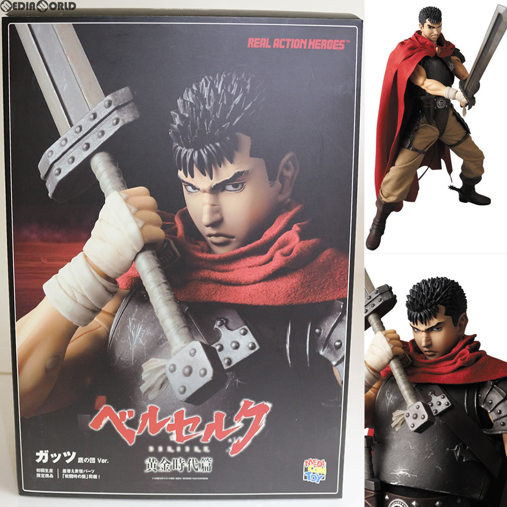 【中古即納】[FIG] リアルアクションヒーローズ No.636 RAH ガッツ 鷹の団 Ver. ベルセルク 黄金時代篇 可動フィギュア メディコム・トイ(20140228)