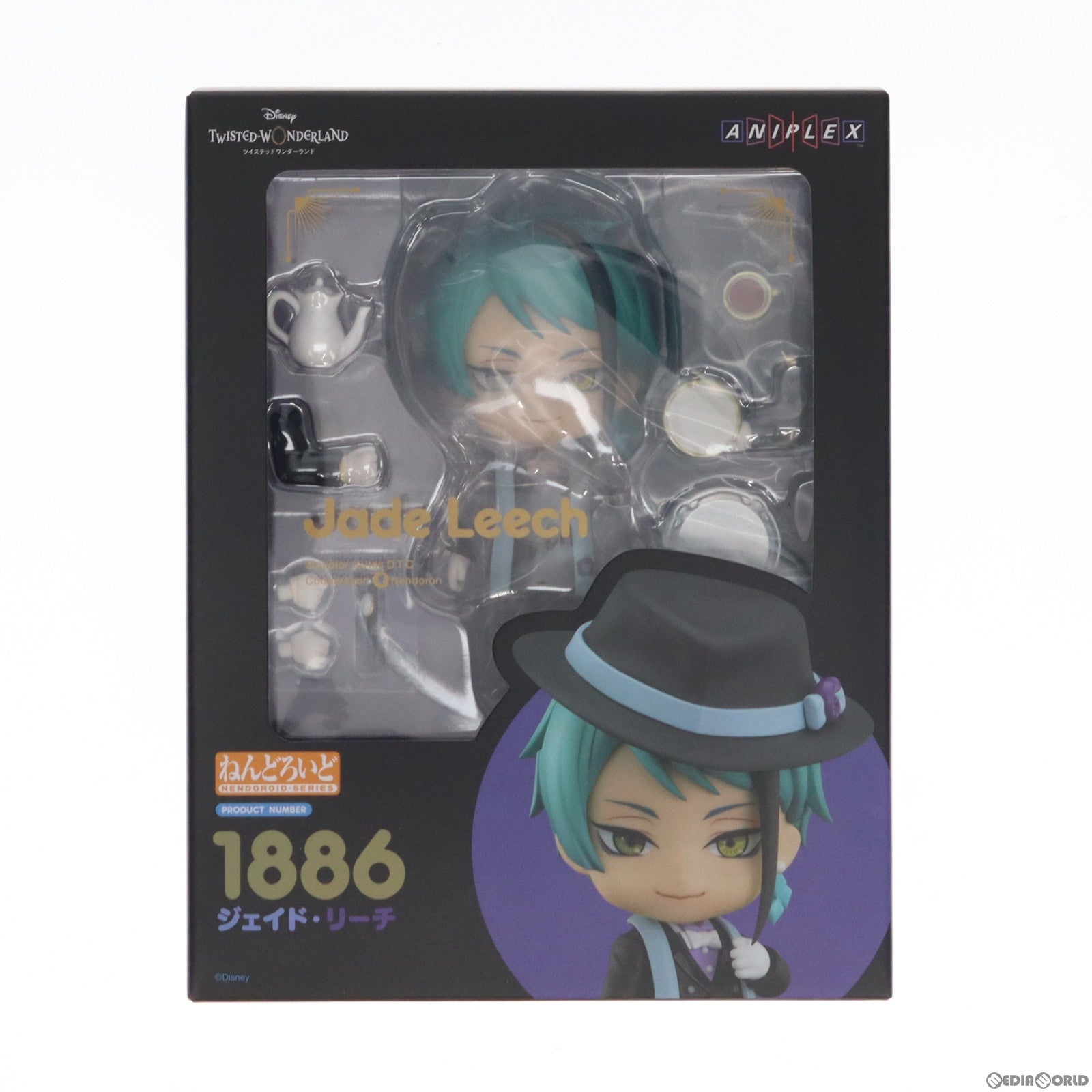 【中古即納】[FIG] GOODSMILE ONLINE SHOP&ANIPLEX+限定特典付属 ねんどろいど 1886 ジェイド・リーチ ディズニー ツイステッドワンダーランド 完成品 可動フィギュア アニプレックス(20221231)