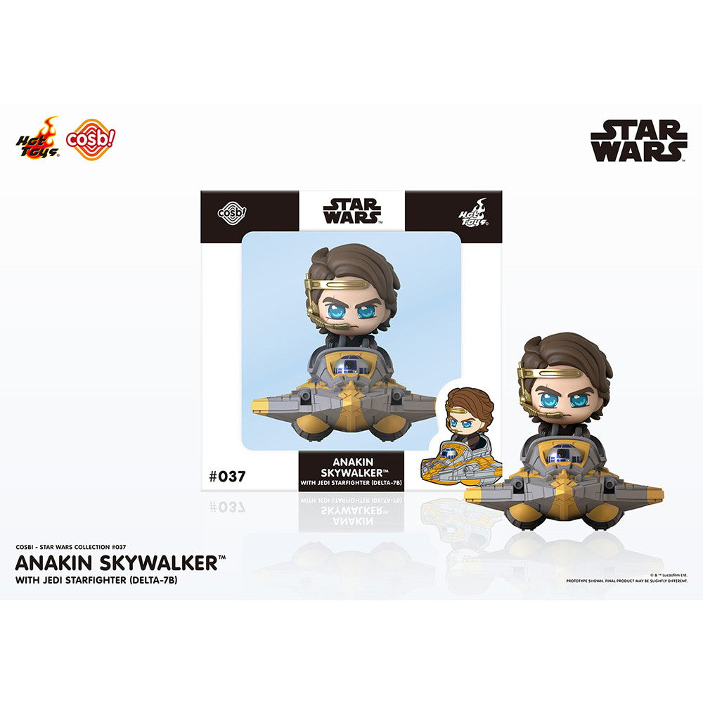 【中古即納】[FIG] Cosbi(コスビ) スター・ウォーズ・コレクション #037 アナキン・スカイウォーカー&ジェダイ・スターファイター(デルタ7B)[アニメ『スター・ウォーズ:クローン・ウォーズ』] STAR WARS 完成品 フィギュア(CBX-SW#037) ホットトイズ(20241031)