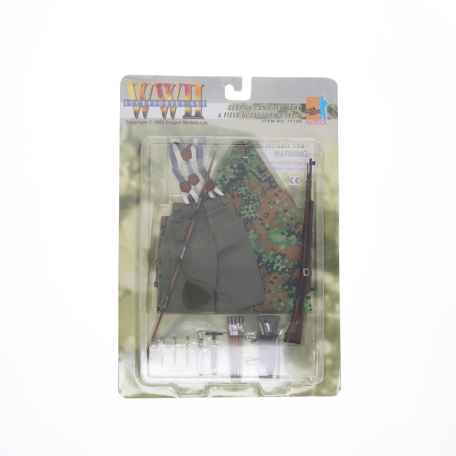【中古即納】[FIG] WWII Accessory Set German Camo Zeltbahn & Field Accessories Set 4 1/6 フィギュア用アクセサリ(71120) DRAGON(ドラゴン)(20021231)