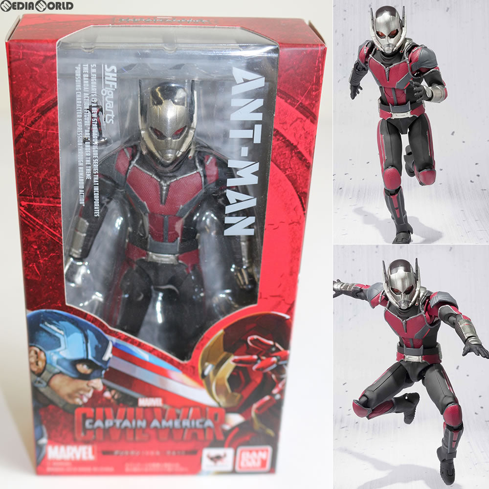 【中古即納】[FIG] S.H.Figuarts(フィギュアーツ) アントマン(シビル・ウォー) シビル・ウォー/キャプテン・アメリカ 完成品 可動フィギュア バンダイ(20160730)