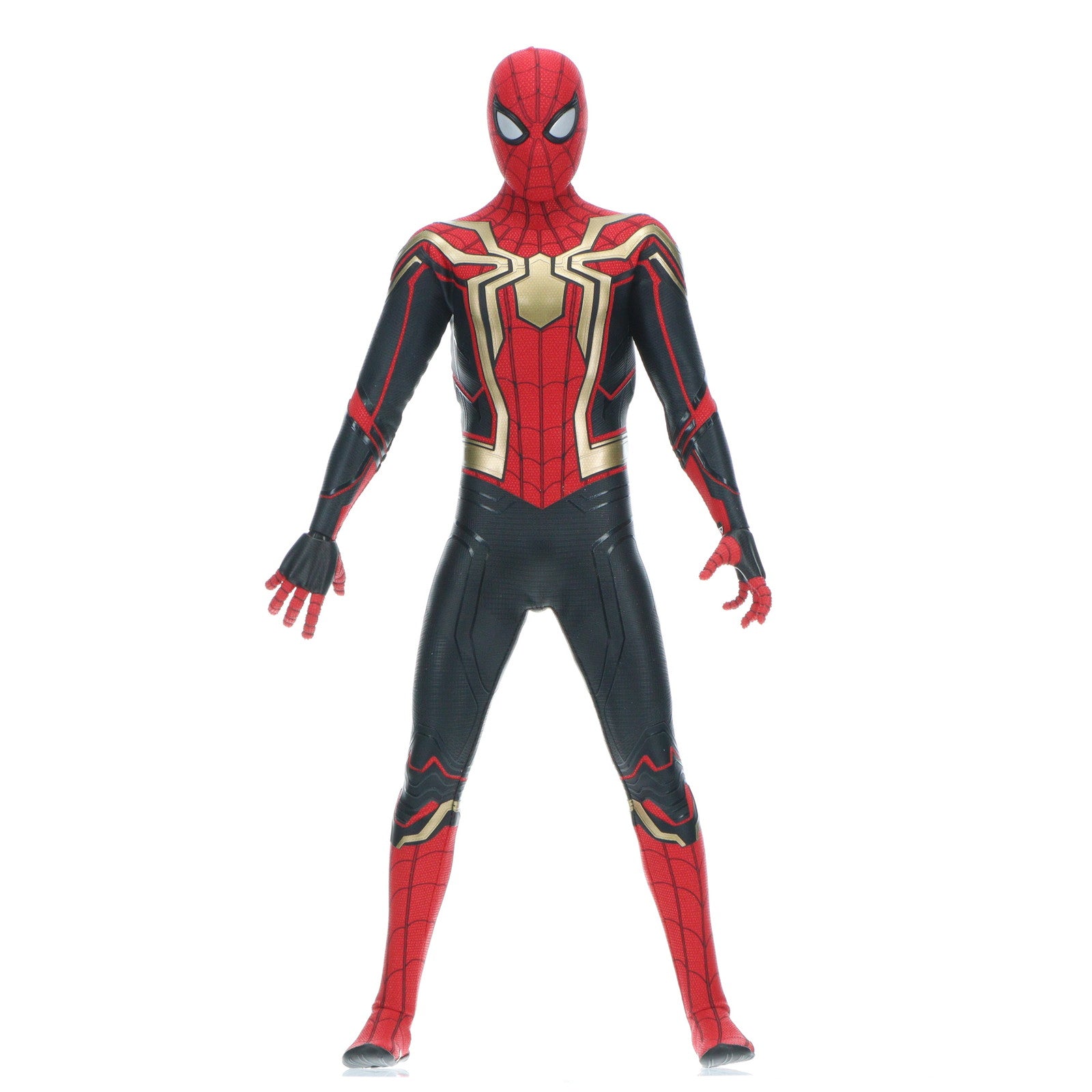 【中古即納】[FIG] ムービー・マスターピース スパイダーマン(インテグレーテッドスーツ版/ボーナスアクセサリー付き) スパイダーマン:ノー・ウェイ・ホーム 1/6 完成品 アクションフィギュア(MMS624) ホットトイズ(20230630)