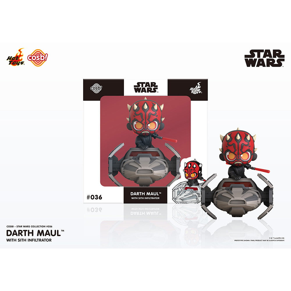 【中古即納】[FIG] Cosbi(コスビ) スター・ウォーズ・コレクション #036 ダース・モール&シス・インフィルトレーター[映画『スター・ウォーズ』] STAR WARS 完成品 フィギュア(CBX-SW#036) ホットトイズ(20241031)