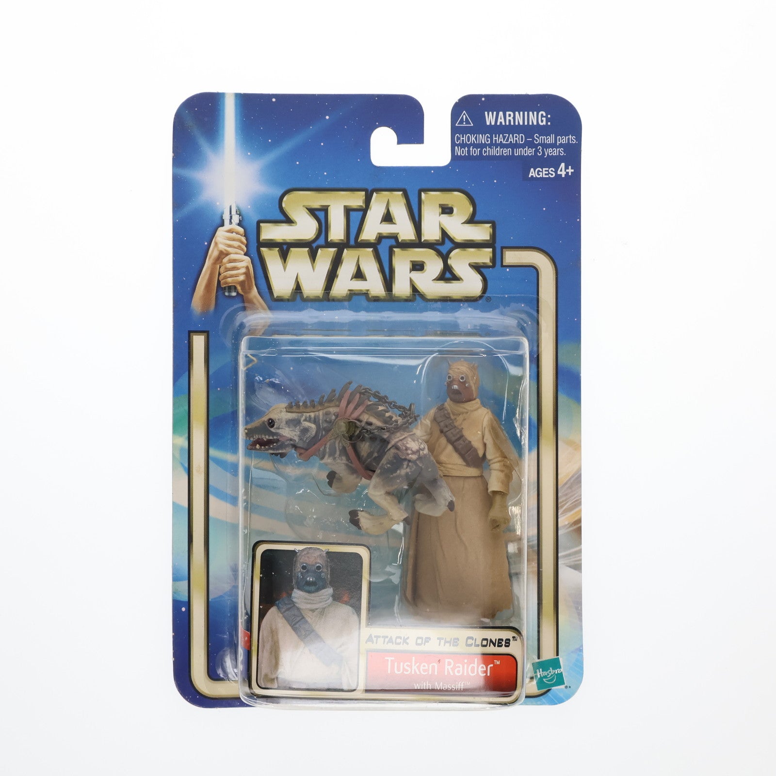 【中古即納】[FIG] スター・ウォーズ ベーシックフィギュア タスケン・レイダーwithマシフ STAR WARS エピソード2/クローンの攻撃 完成品 可動フィギュア(84914) トミー(20021231)