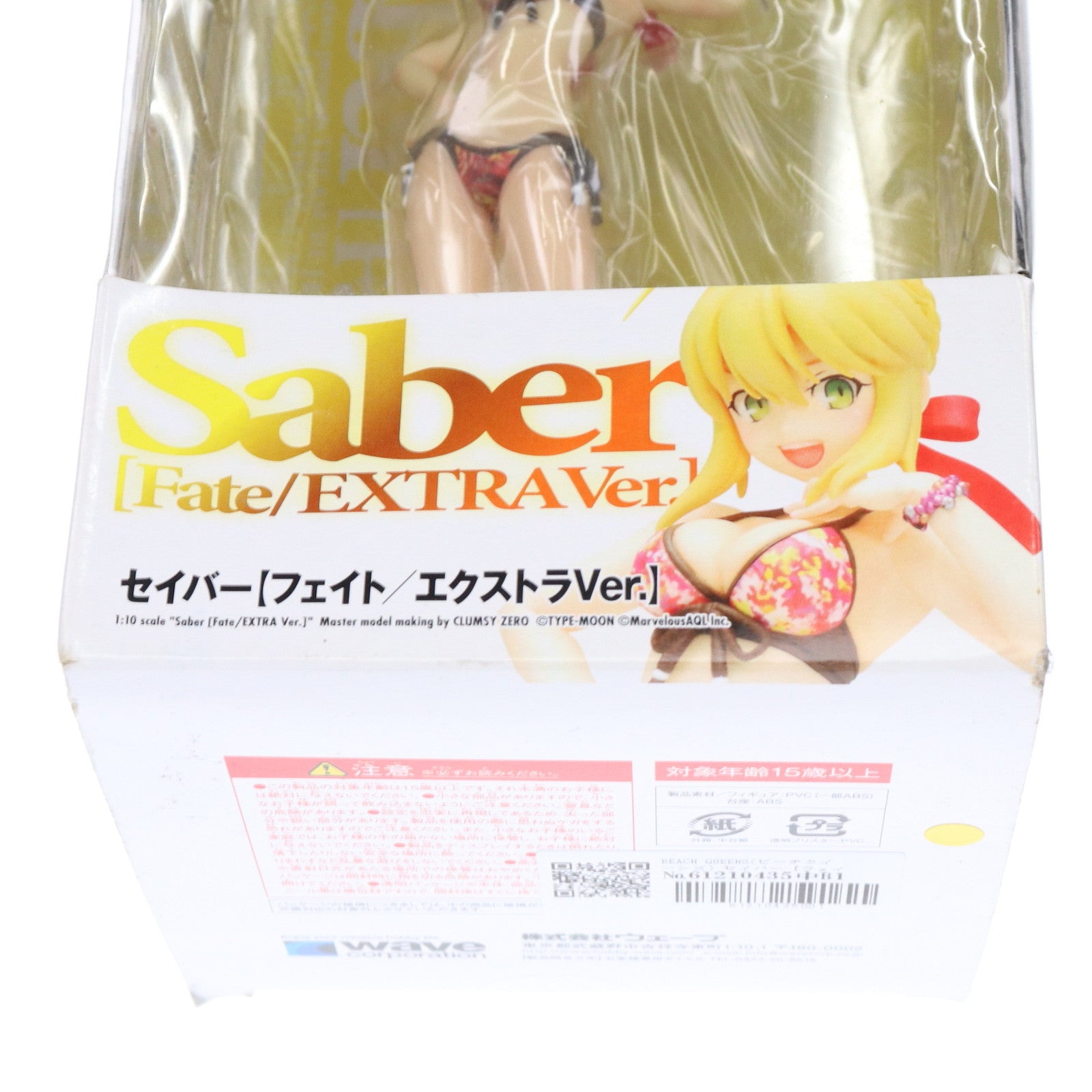 【中古即納】[FIG] BEACH QUEENS(ビーチクイーンズ) セイバー【フェイト/エクストラVer.】 Fate/EXTRA(フェイト/エクストラ) 1/10 完成品 フィギュア(NF-206) ウェーブ(WAVE)(20120922)