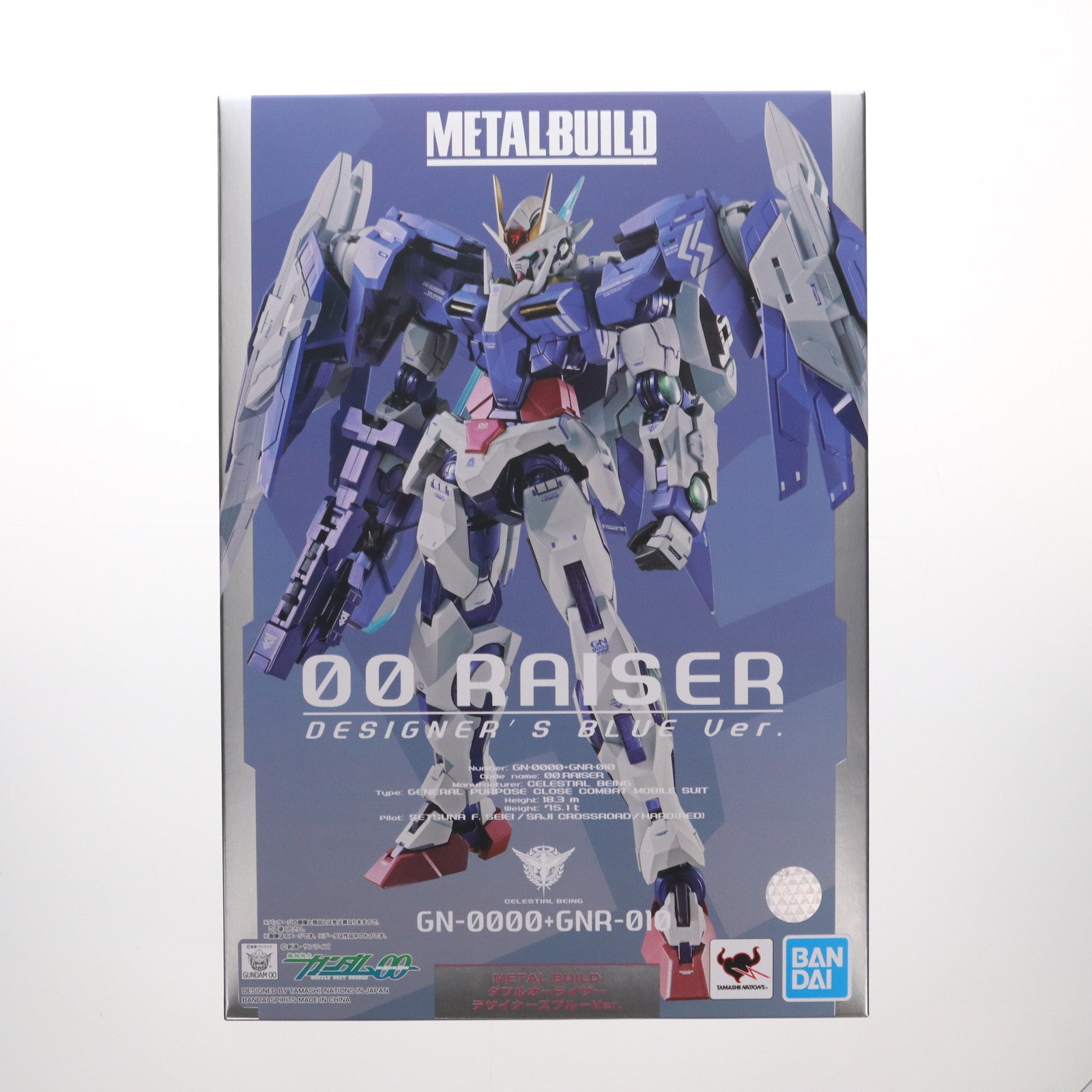 【中古即納】[FIG] METAL BUILD ダブルオーライザー デザイナーズブルー Ver. 機動戦士ガンダム00(ダブルオー) 完成品 可動フィギュア TAMASHII NATION 2019&魂ウェブ商店限定 バンダイスピリッツ(20191025)