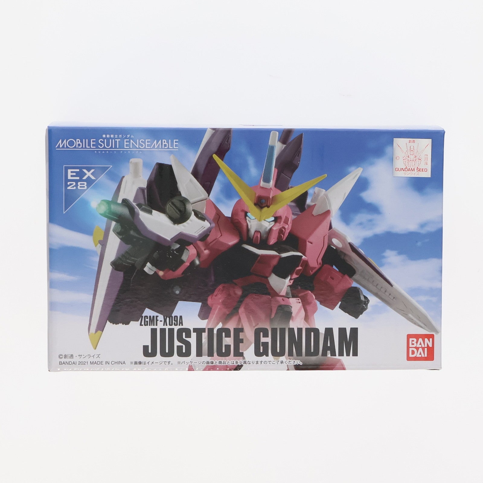 【中古即納】[FIG] プレミアムバンダイ限定 MOBILE SUIT ENSEMBLE(モビルスーツ アンサンブル) EX28 ジャスティスガンダム 機動戦士ガンダムSEED(シード) 完成品 可動フィギュア バンダイ(20210625)