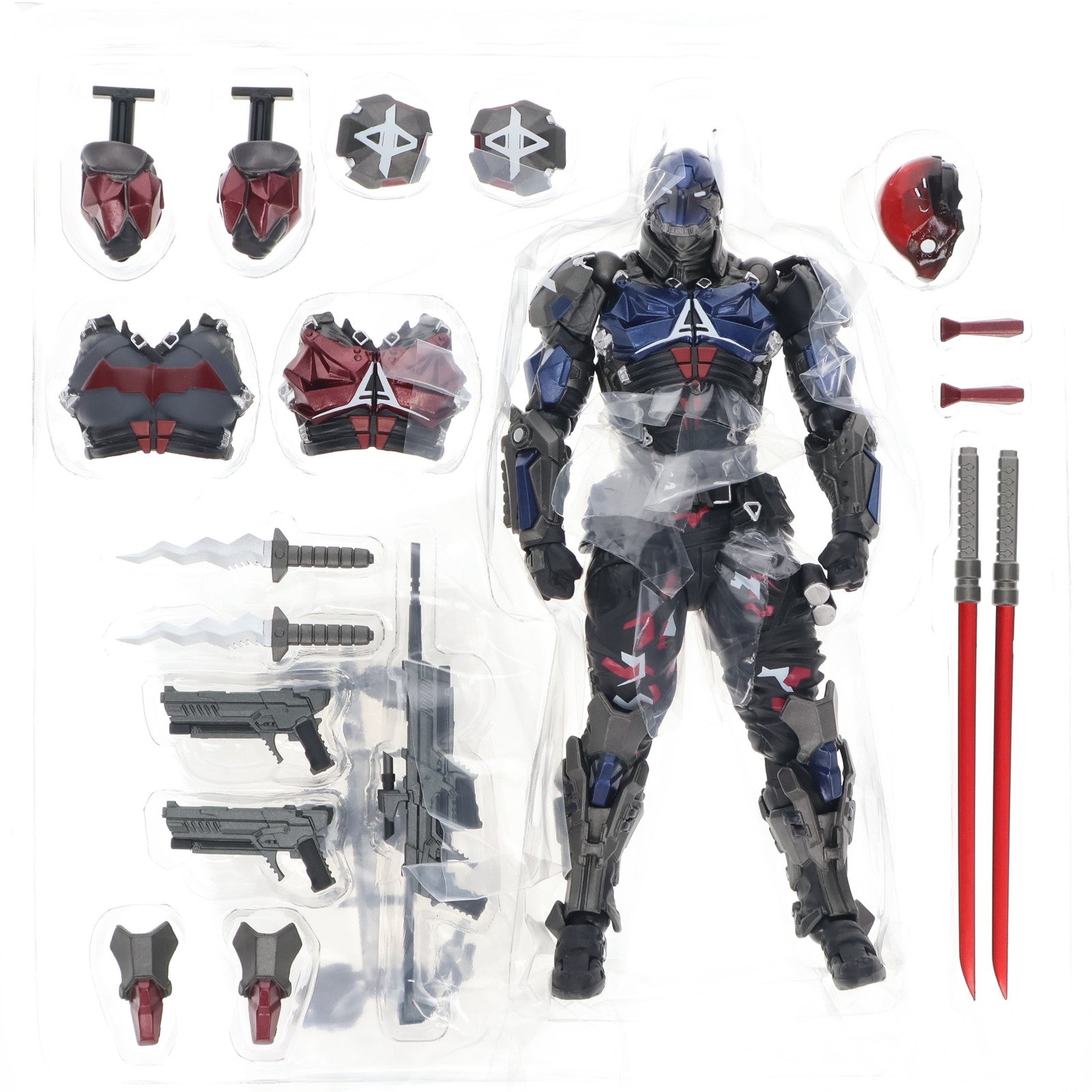 海洋堂直営店限定特典付属 リボルテック アメイジング・ヤマグチ アーカム・ナイト Ver.1.5 BATMAN: ARKHAM KNIGHT(バットマン:アーカム・ナイト) 完成品 可動フィギュア(NR060) 海洋堂 中古即納】[FIG]海洋堂直営店限定特典付属 リボルテック