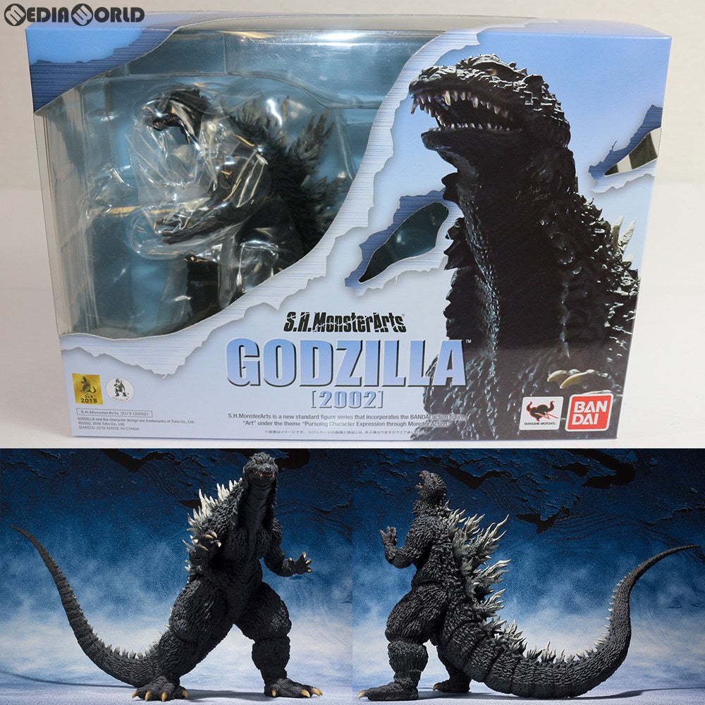 【中古即納】[FIG] S.H.MonsterArts(モンスターアーツ) ゴジラ(2002) ゴジラ×メカゴジラ 完成品 可動フィギュア バンダイ(20180428)