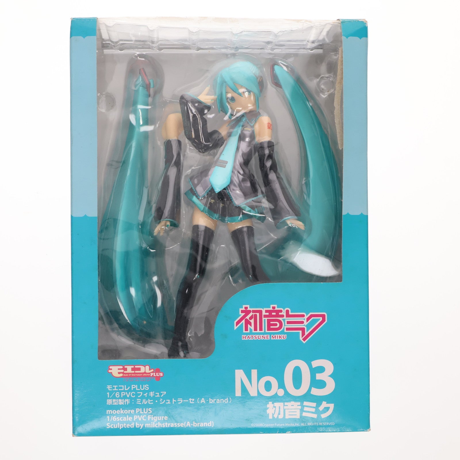 【中古即納】[FIG] モエコレPLUS No.03 初音ミク キャラクター・ボーカル・シリーズ01 初音ミク 1/6 完成品 フィギュア ボークスショップ&ホビー天国ウェブ限定 ボークス(20080930)