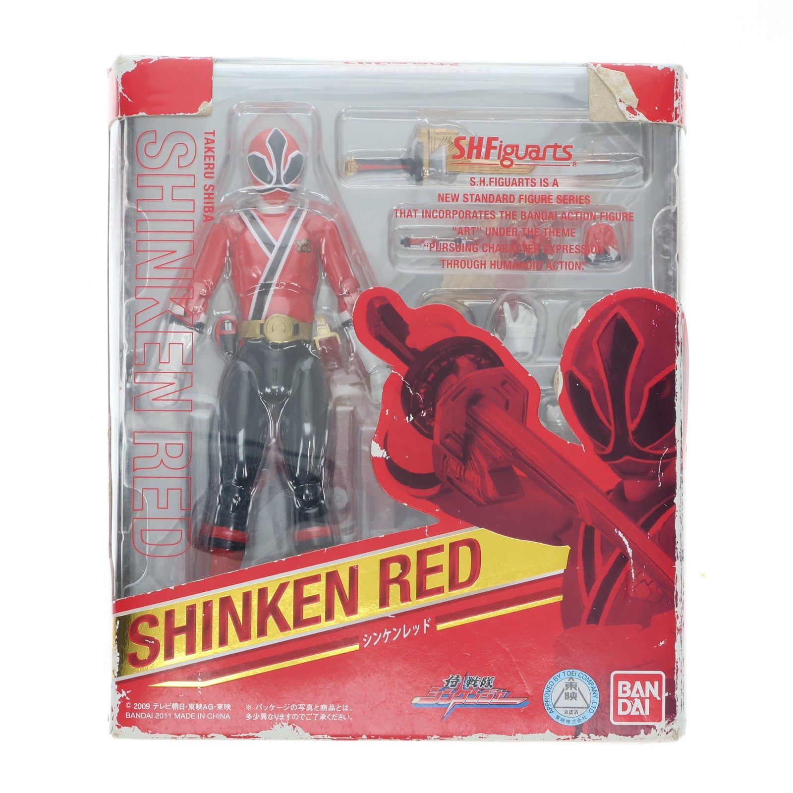 【中古即納】[FIG] S.H.Figuarts(フィギュアーツ) シンケンレッド 侍戦隊シンケンジャー 完成品 可動フィギュア バンダイ(20110723)