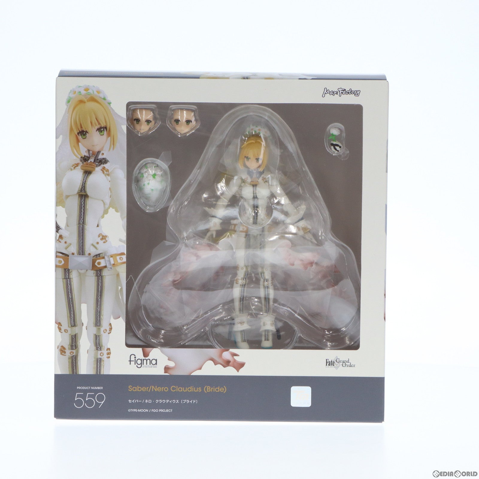 【中古即納】[FIG] figma(フィグマ) 559 セイバー/ネロ・クラウディウス〔ブライド〕 Fate/Grand Order(フェイト/グランドオーダー) 完成品 可動フィギュア GOODSMILE ONLINE SHOP&Amazon.co.jp&あみあみ限定 マックスファクトリー(20221130)