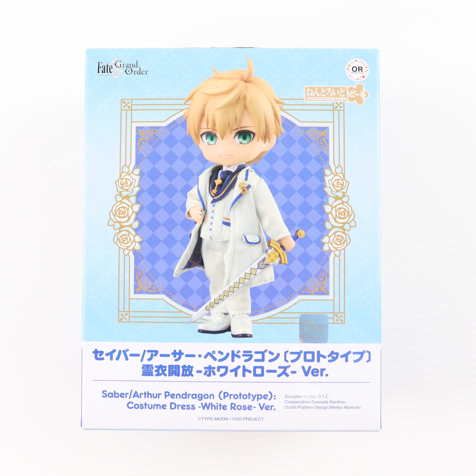 【中古即納】[FIG] ねんどろいどどーる セイバー/アーサー・ペンドラゴン〔プロトタイプ〕霊衣開放-ホワイトローズ- Ver. Fate/Grand Order(フェイト/グランドオーダー) 完成品 可動フィギュア オランジュ・ルージュ(20221222)
