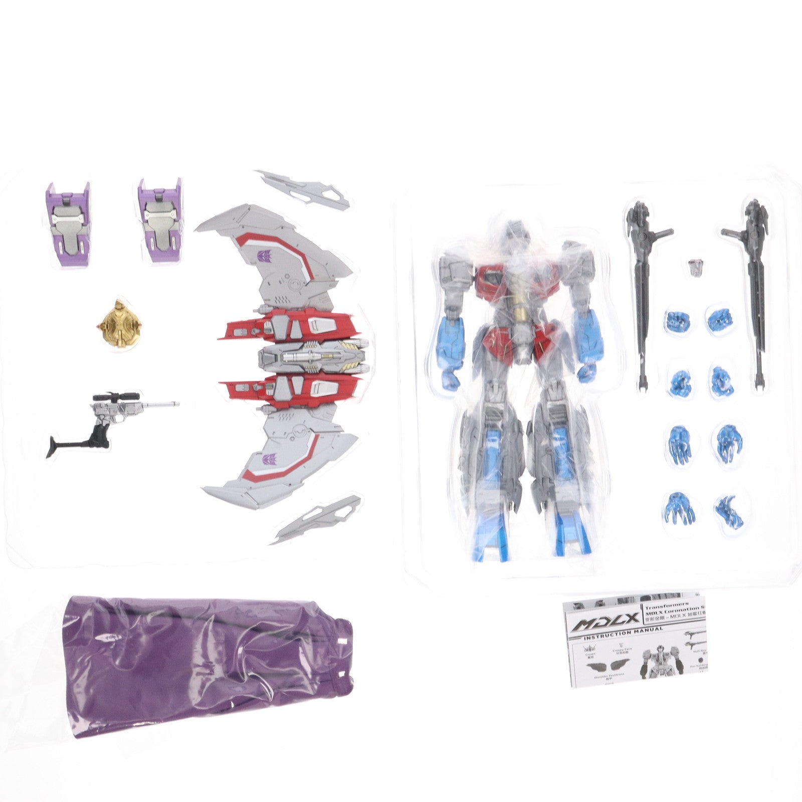 【中古即納】[FIG] MDLX Coronation Starscream(新破壊大帝 スタースクリーム 戴冠 Ver.) トランスフォーマー 完成品 可動フィギュア threezero(スリーゼロ)(20250630)