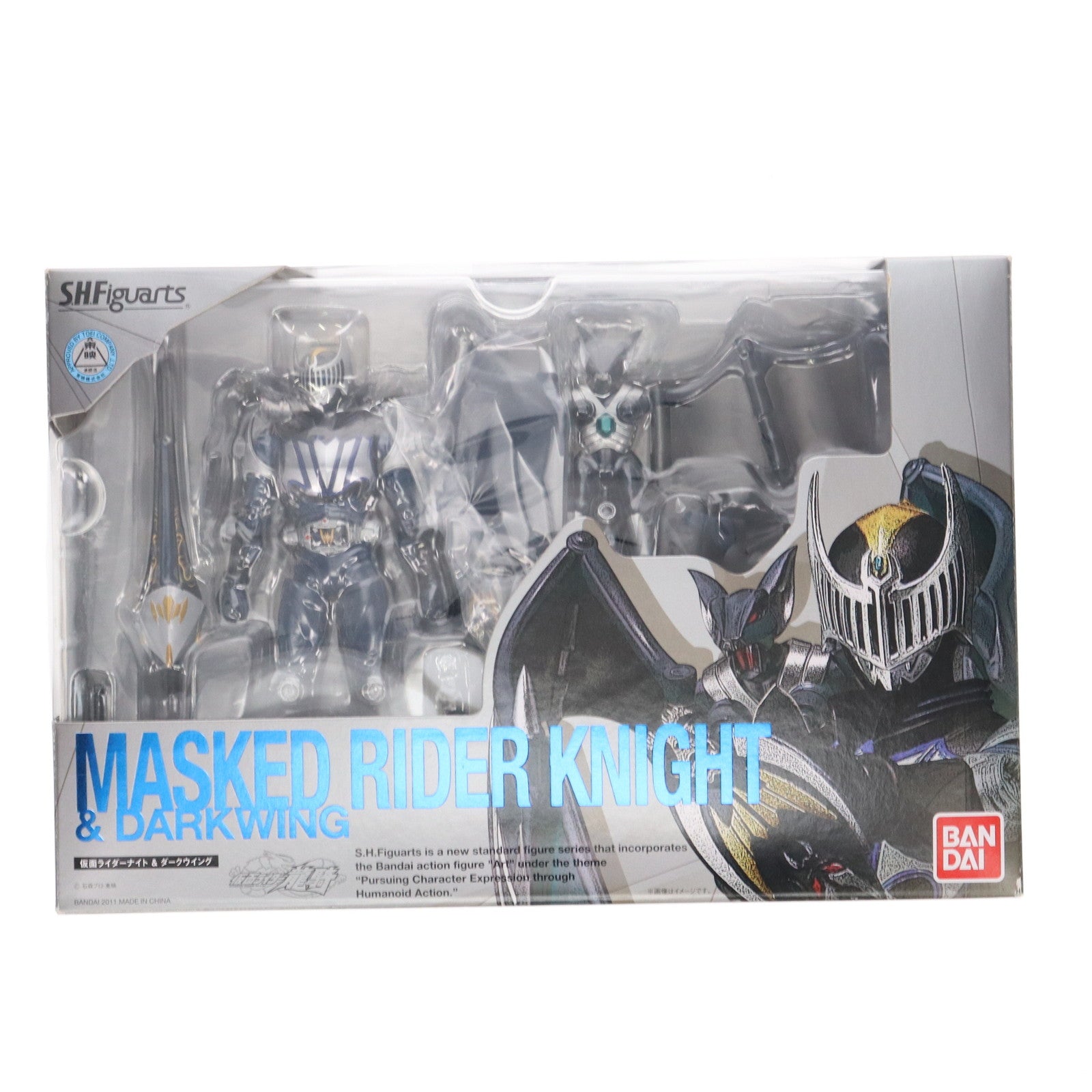 【中古即納】[FIG] S.H.Figuarts(フィギュアーツ) 仮面ライダーナイト&ダークウイングセット 仮面ライダー龍騎 完成品 可動フィギュア バンダイ(20111123)
