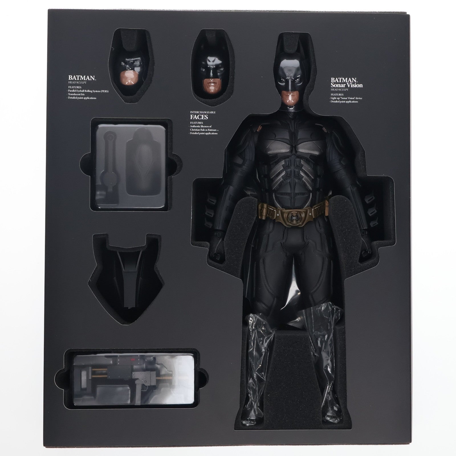 【中古即納】[FIG] ムービー・マスターピース DX バットマン ダークナイト 1/6 完成品 可動フィギュア(DX#02) ホットトイズ(20100228)