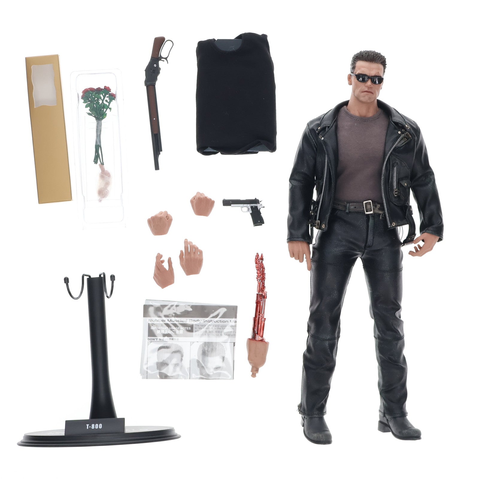 【中古即納】[FIG] ムービー・マスターピース T-800 ターミネーター2 1/6 完成品 可動フィギュア(MM#117) ホットトイズ(20100528)