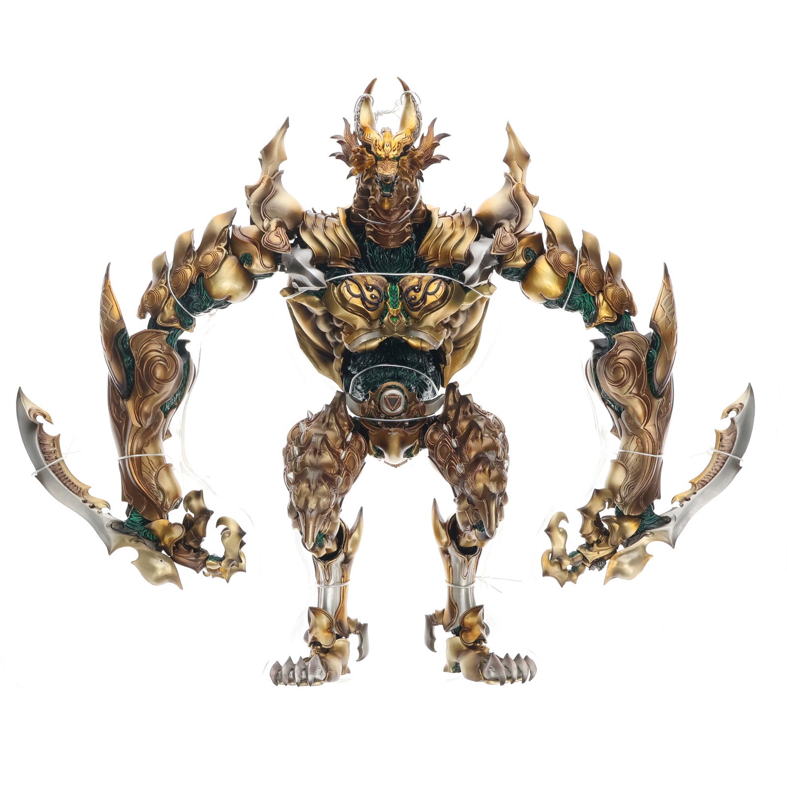 【中古即納】[FIG] イクイップ&プロップ VOL.5 心滅獣身ガロ&ザルバ ダメージVer. 牙狼-GARO-(ガロ) 完成品 可動フィギュア バンダイ(20060831)