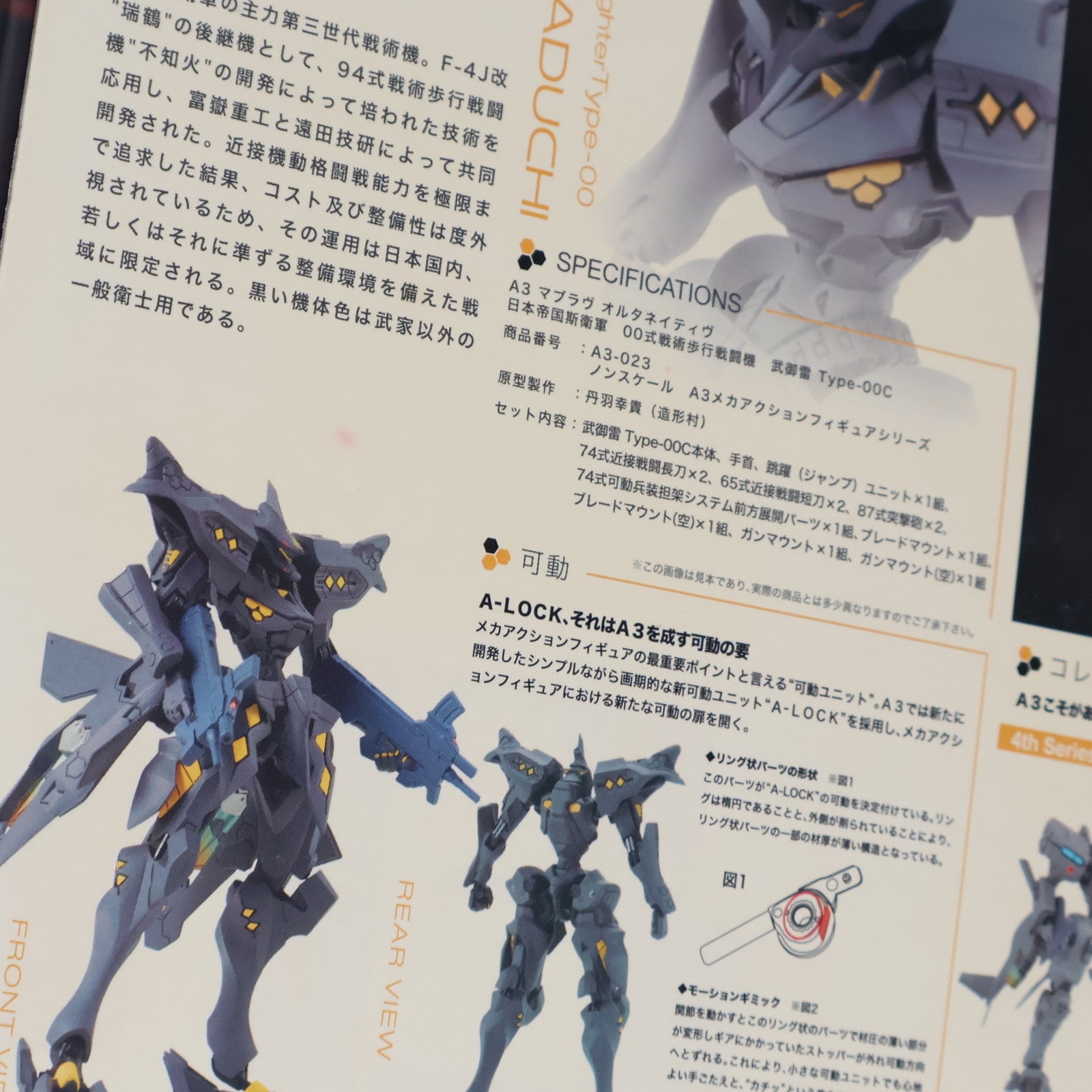 【中古即納】[FIG] A3メカアクションフィギュアシリーズ 日本帝国斯衛軍 00式戦術歩行戦闘機 武御雷 Type-00C マブラヴ オルタネイティヴ 完成品 可動フィギュア ボークスショップ&ホビー天国ウェブ限定 ボークス(20090430)