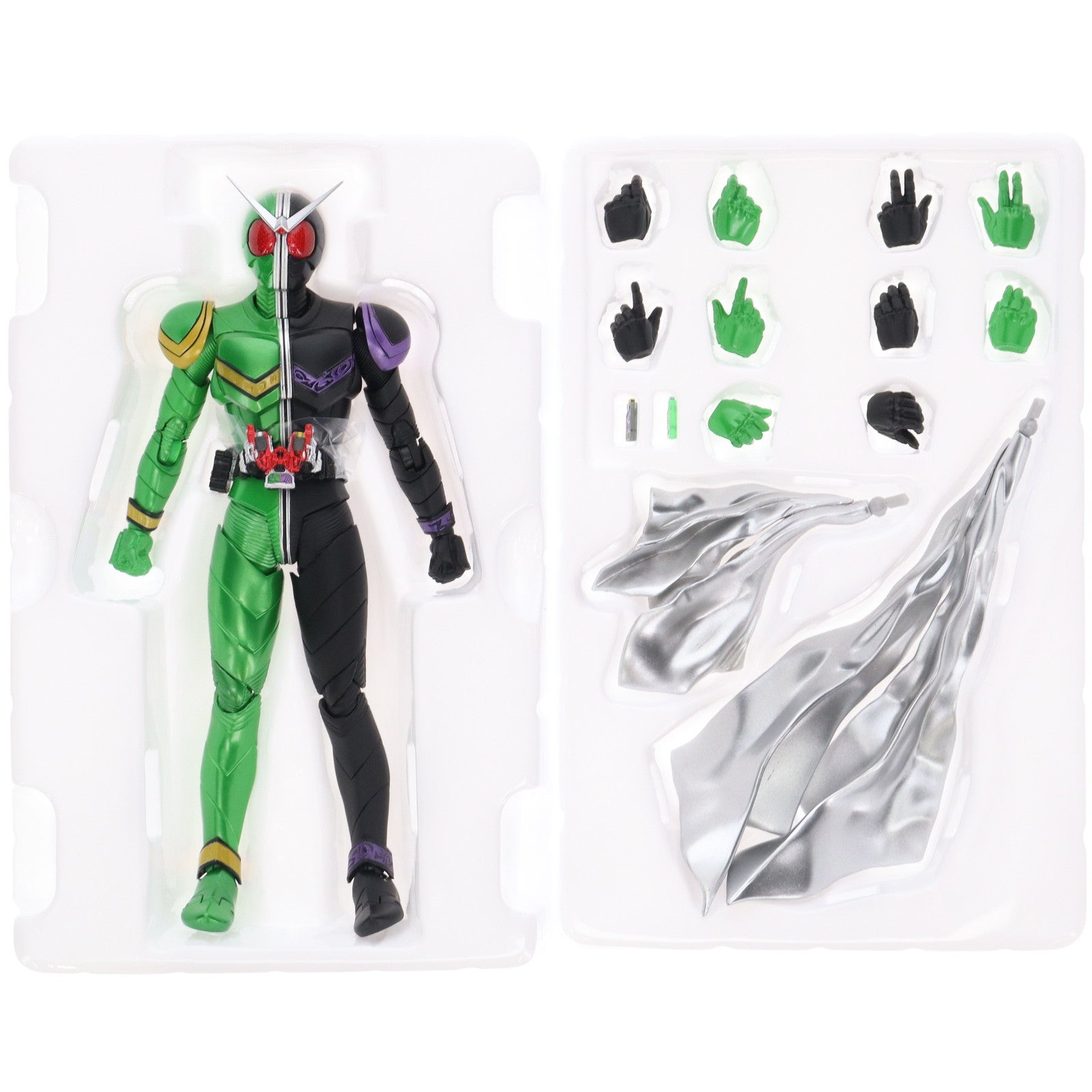 【中古即納】[FIG] S.H.Figuarts(フィギュアーツ) 真骨彫製法 仮面ライダーW(ダブル) サイクロンジョーカー 完成品 可動フィギュア バンダイ(20161022)