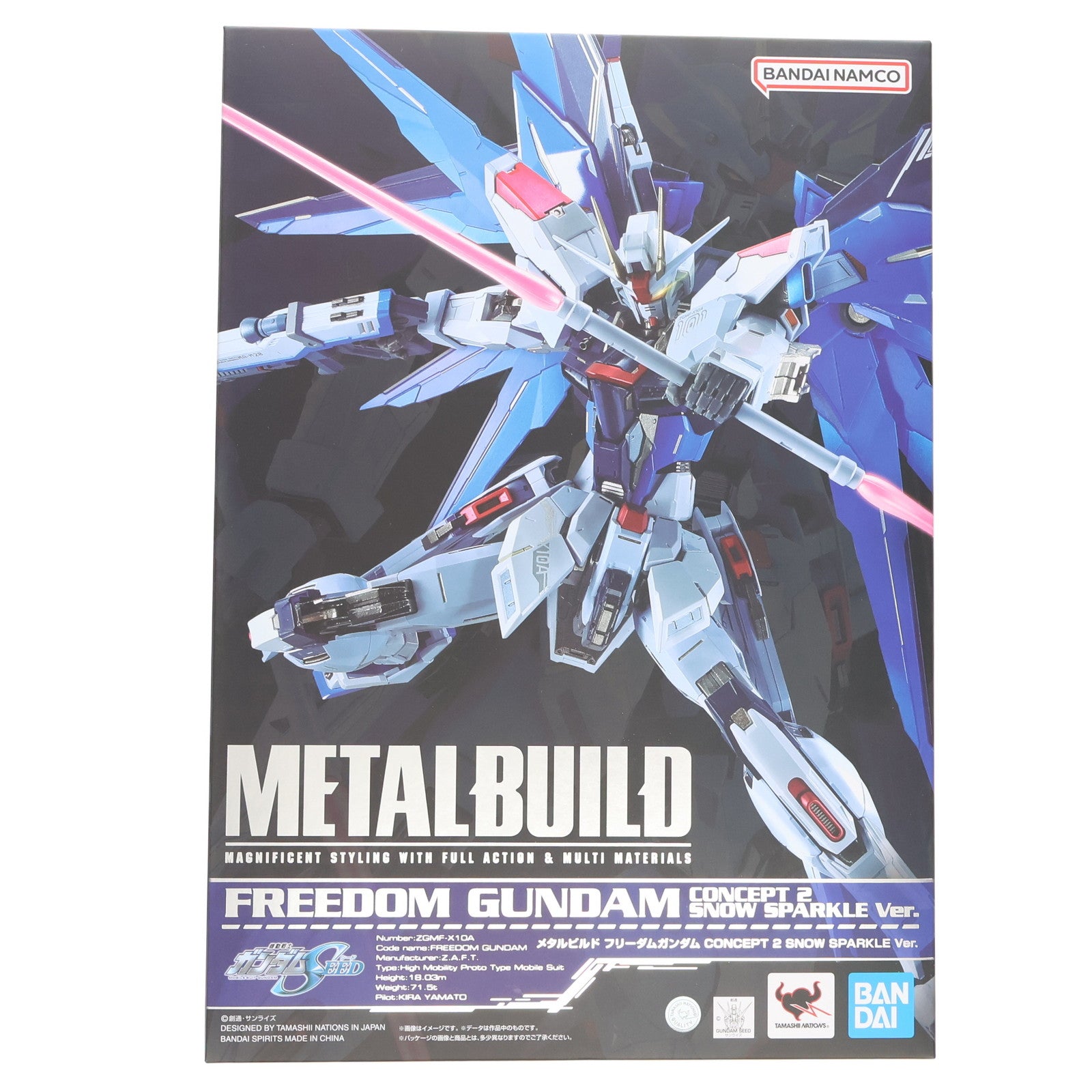 【中古即納】[FIG] METAL BUILD フリーダムガンダム CONCEPT 2 SNOW SPARKLE Ver. 機動戦士ガンダムSEED(シード) 完成品 可動フィギュア TAMASHII NATION 2023&事後通販限定 バンダイスピリッツ(20231117)