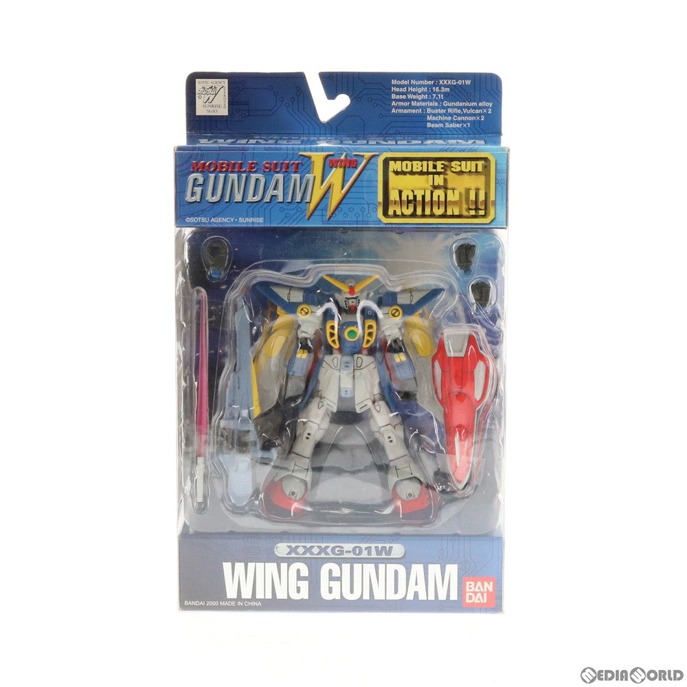 【中古即納】[FIG] MS IN ACTION!!(モビルスーツ・イン・アクション) XXXG-01W ウイングガンダム 新機動戦記ガンダムW(ウイング) 完成品 可動フィギュア バンダイ(20000630)