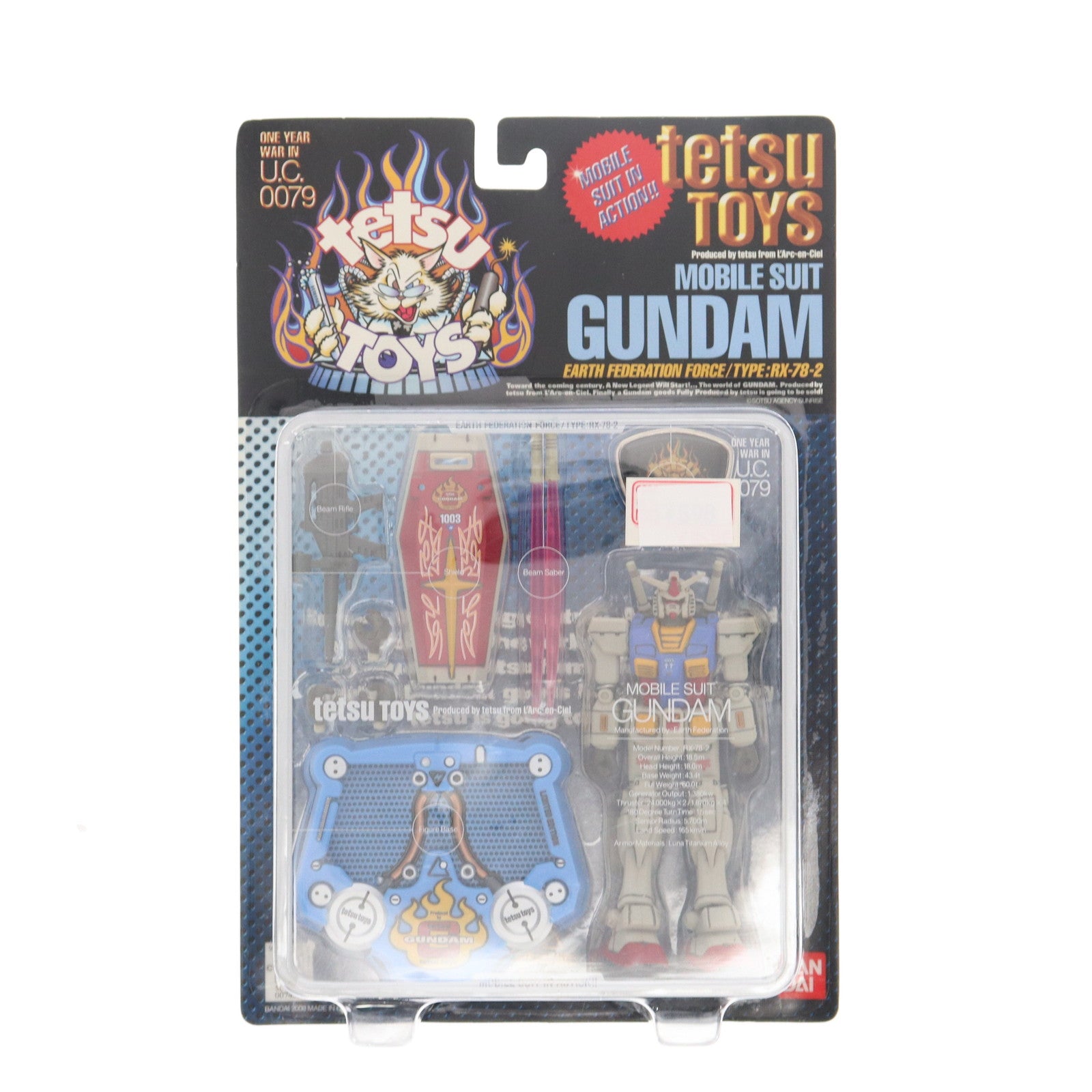 【中古即納】[FIG] MS IN ACTION!!(モビルスーツ・イン・アクション) RX-78-2 ガンダム tetsu TOYSバージョン 機動戦士ガンダム 完成品 可動フィギュア バンダイ(20000415)