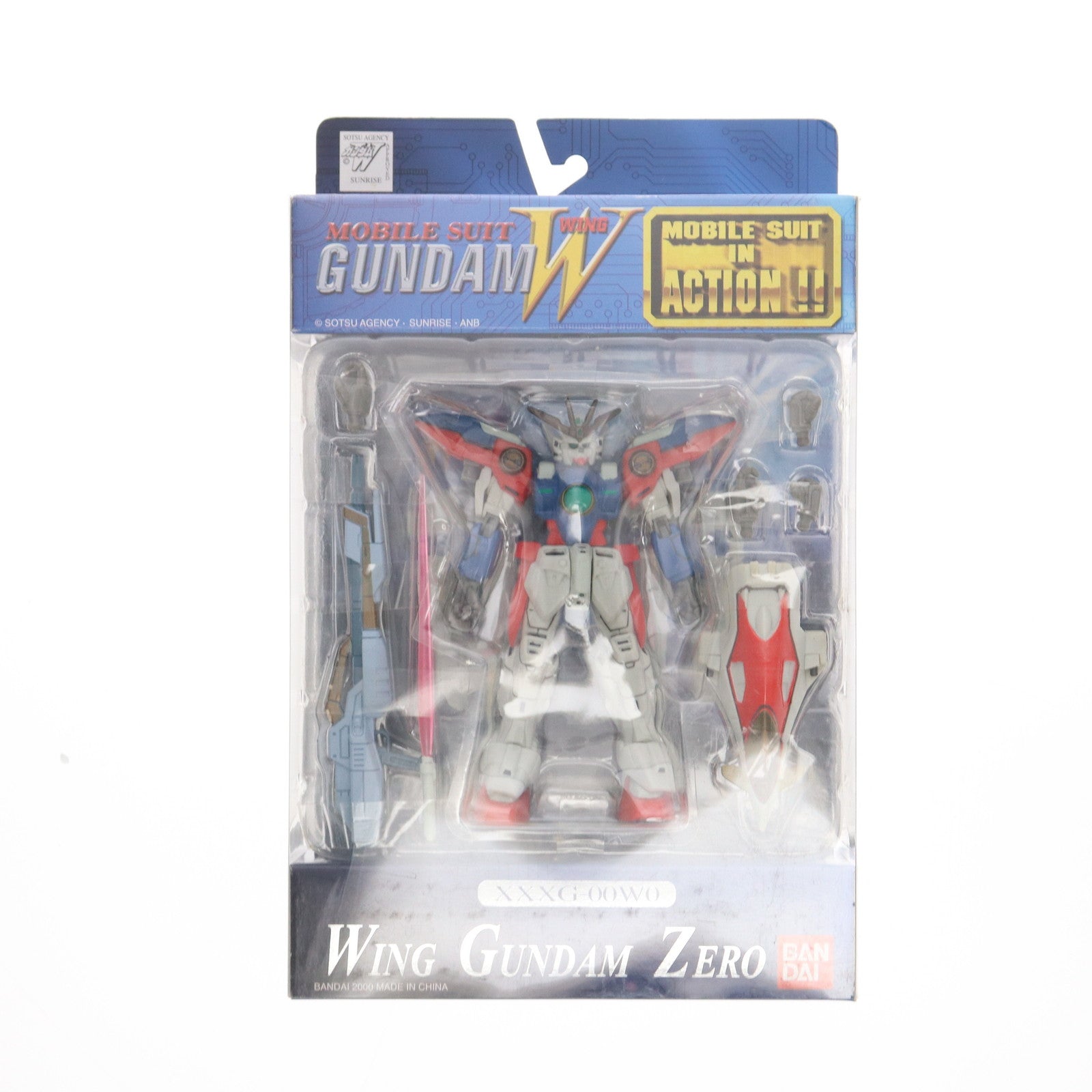 【中古即納】[FIG] MS IN ACTION!!(モビルスーツ・イン・アクション) XXXG-00W0 ウイングガンダムゼロ 香港版 新機動戦記ガンダムW 完成品 可動フィギュア バンダイ(20001231)