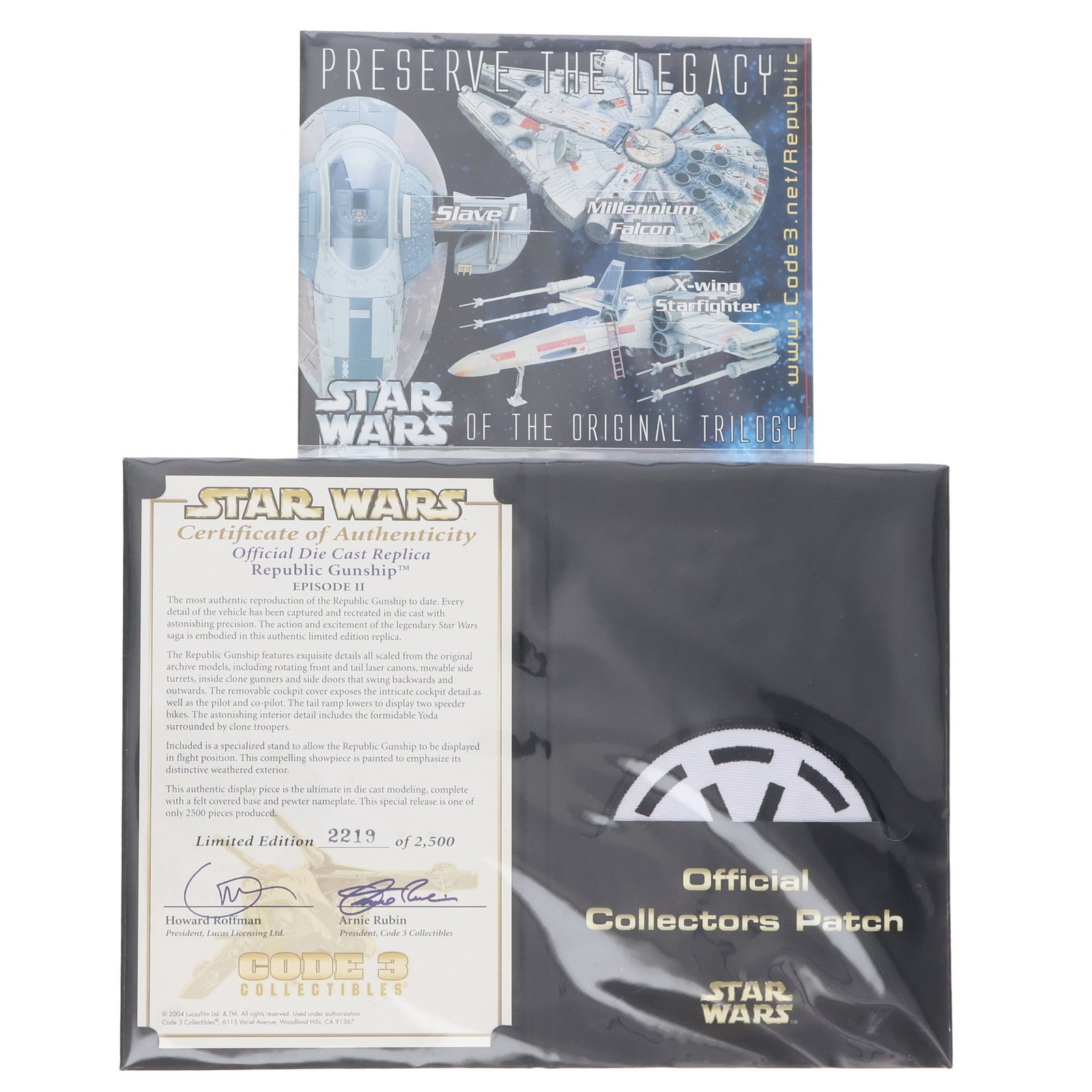 【中古即納】[FIG] Die Cast Replica Republic Gunship(リパブリック・ガンシップ) STAR WARS(スター・ウォーズ) エピソード2/クローンの攻撃 1/58 完成品 フィギュア CODE3(20050131)