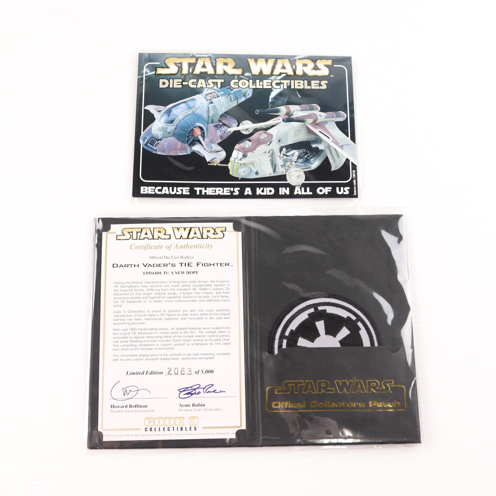 【中古即納】[FIG] Die Cast Replica DARTH VADER'S(ダース・ベイダーズ) TIE FIGHTER(タイ・ファイター) STAR WARS(スター・ウォーズ) エピソード4/新たなる希望 1/38 完成品 フィギュア CODE3(20060131)