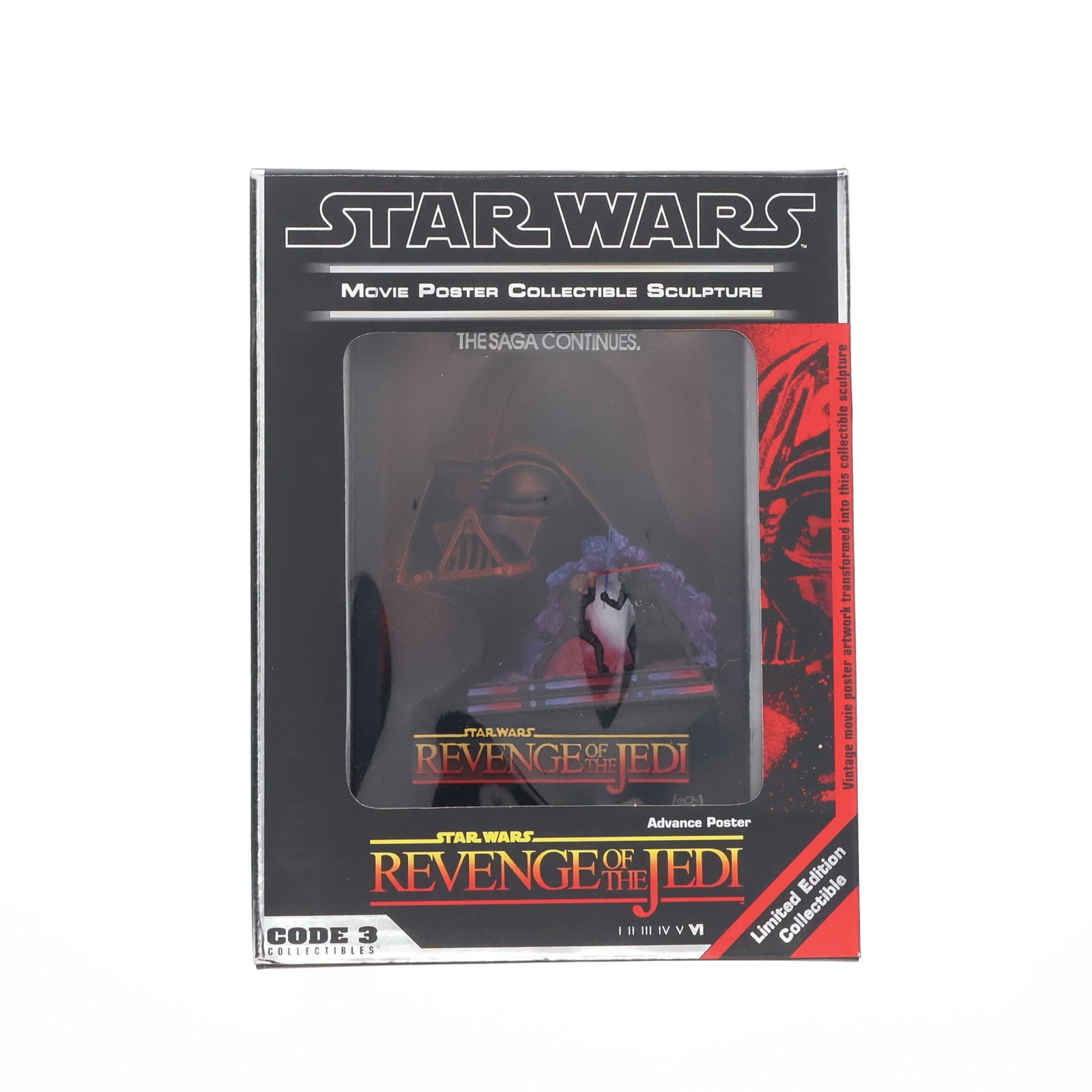 【中古即納】[FIG] Movie Poster Collectible Sculpture ルーク&ダース・ベイダー(THE SAGA CONTINUES) STAR WARS(スター・ウォーズ) エピソード6/ジェダイの帰還 立体ポスター 完成品 フィギュア(17031) CODE3(19991231)