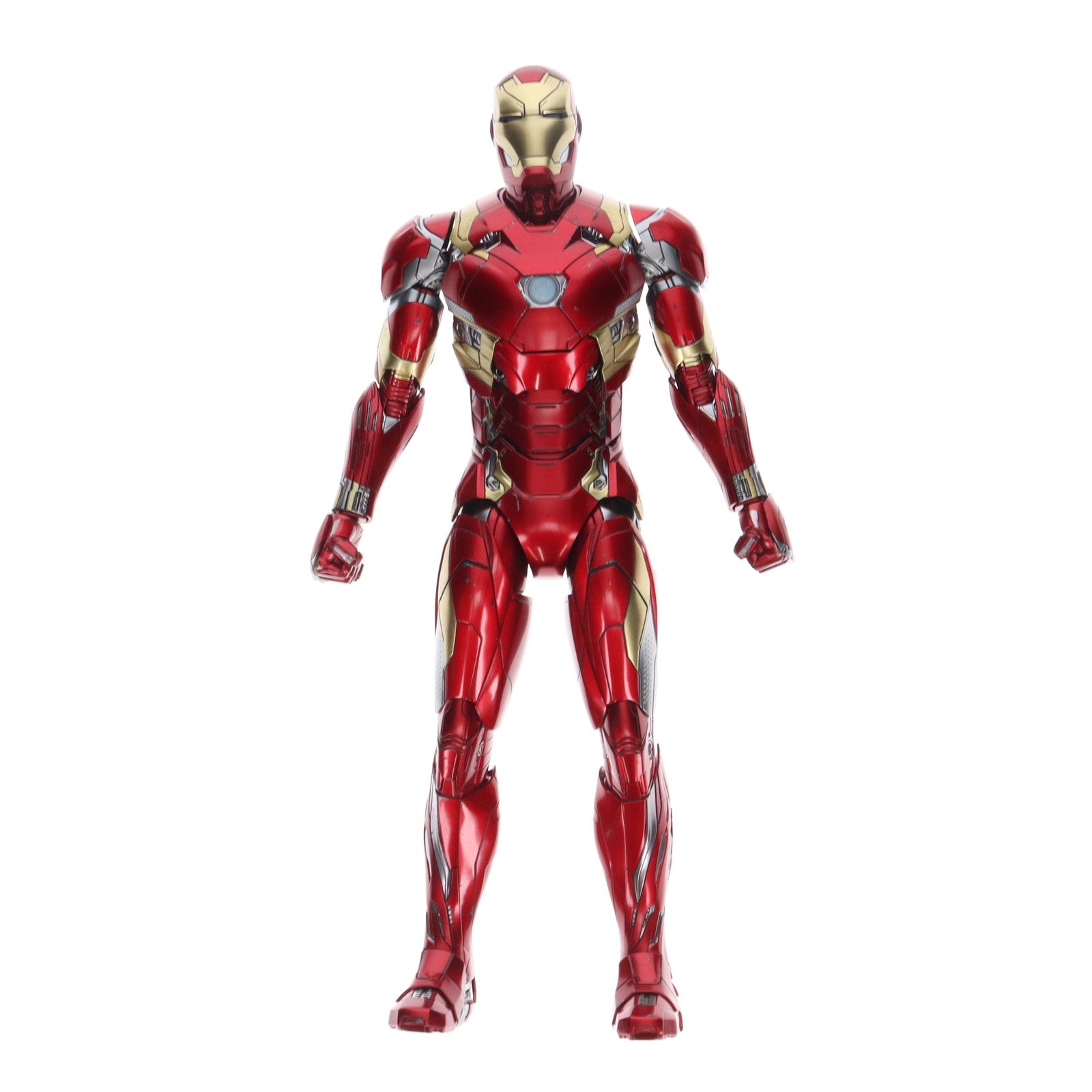 【中古即納】[FIG] トイサピエンス限定 ムービー・マスターピース DIECAST アイアンマン・マーク46 シビル・ウォー/キャプテン・アメリカ 1/6 完成品 可動フィギュア(MM#608D42) ホットトイズ(20221031)