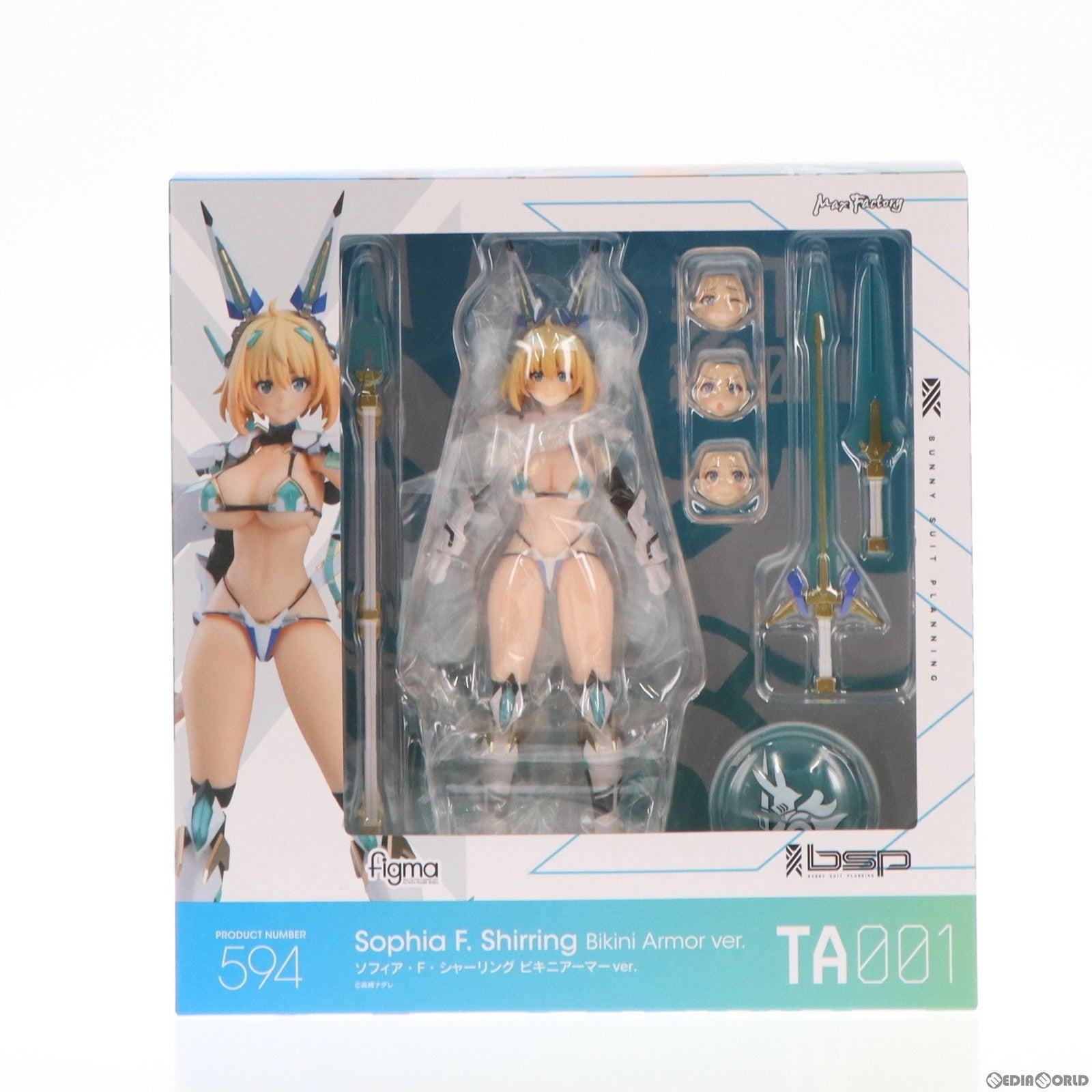 【中古即納】[FIG] GOODSMILE ONLINE SHOP限定特典付属 figma(フィグマ) 594 ソフィア・F・シャーリング ビキニアーマーver. バニースーツ プランニング 完成品 可動フィギュア マックスファクトリー(20240125)