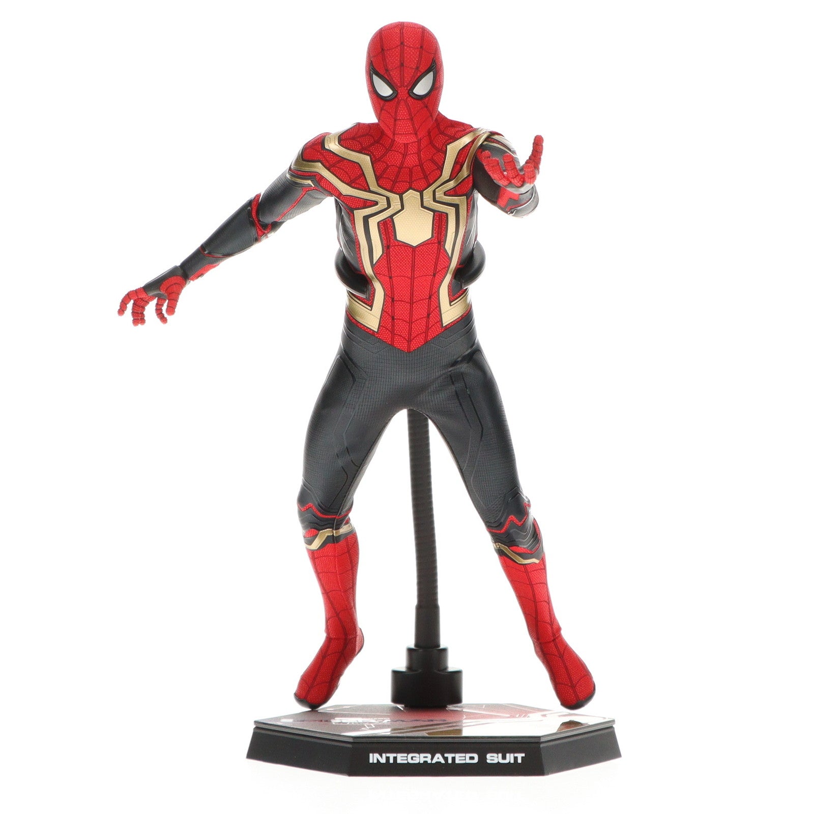 【中古即納】[FIG] ムービー・マスターピース スパイダーマン(インテグレーテッドスーツ版) スパイダーマン:ノー・ウェイ・ホーム 1/6 完成品 可動フィギュア(MMS623) ホットトイズ(20230126)