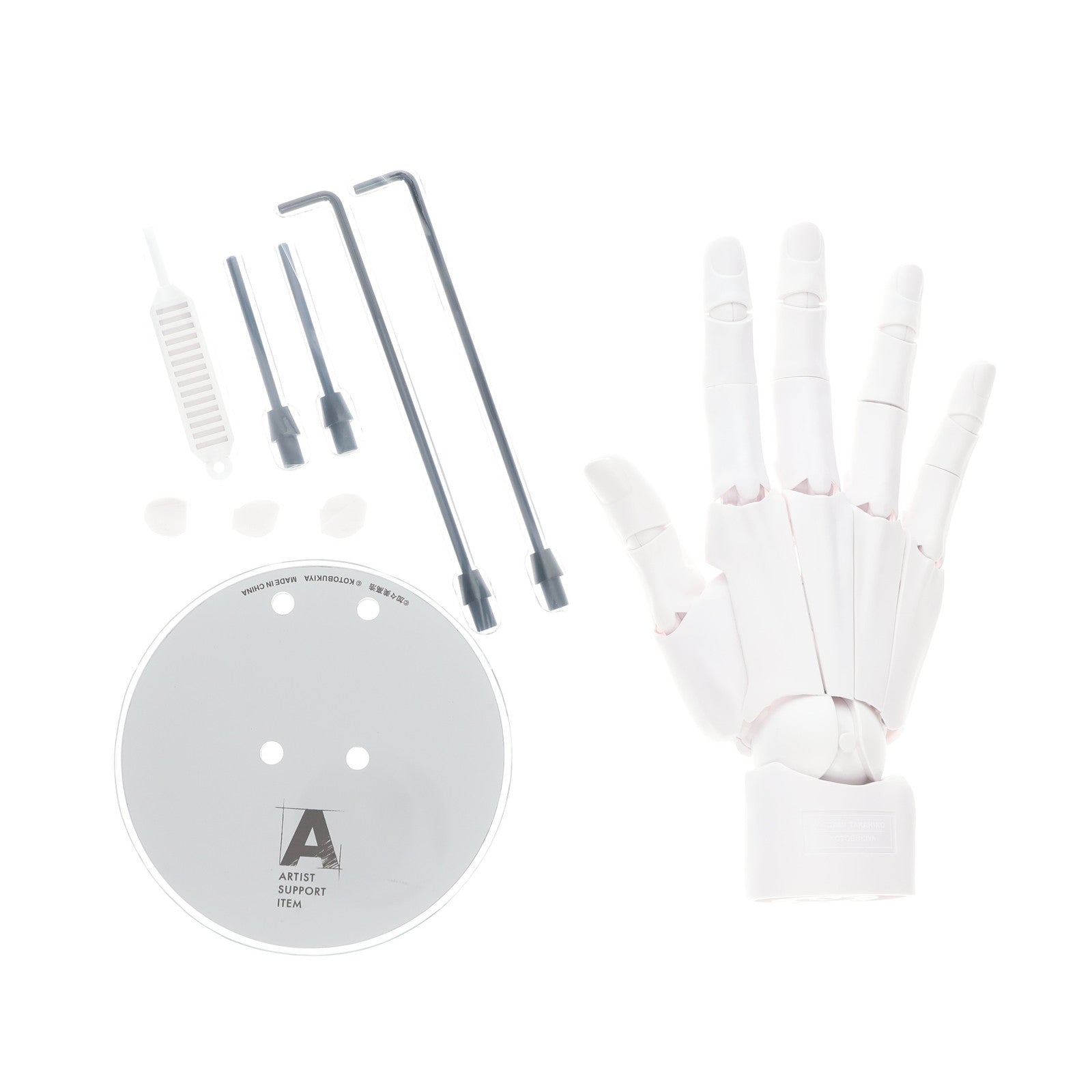 【中古即納】[FIG] ARTIST SUPPORT ITEM ハンドモデルMEN'S/R -WHITE- 1/1 完成品 可動フィギュア(AT024) コトブキヤ(20250630)