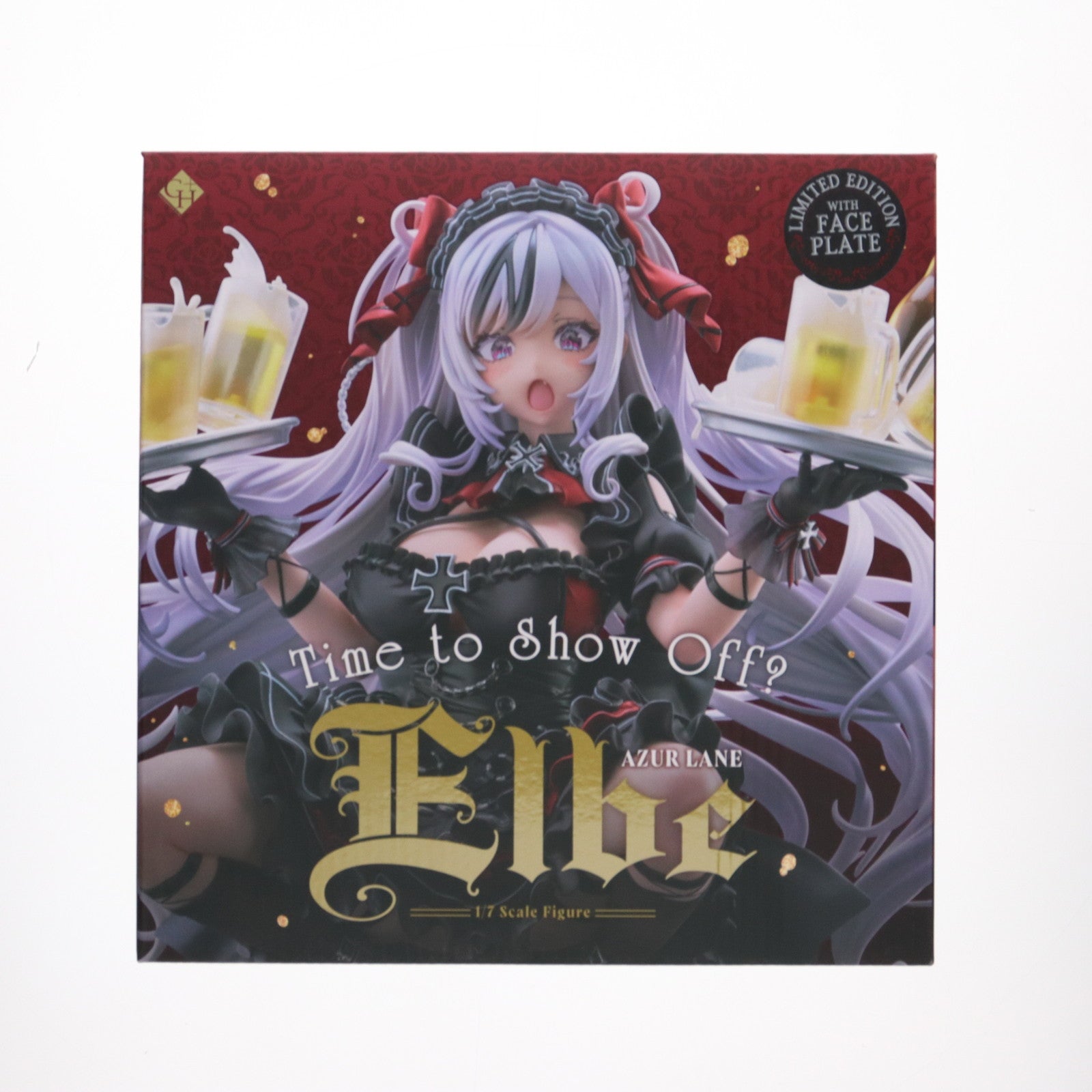 【中古即納】[FIG] ポスター無しフェイスパーツ付属 エルベ 見せ場訪れず? あみあみ限定版 アズールレーン 1/7 完成品 フィギュア GOLDENHEAD+(ゴールデンヘッドプラス)(20250731)
