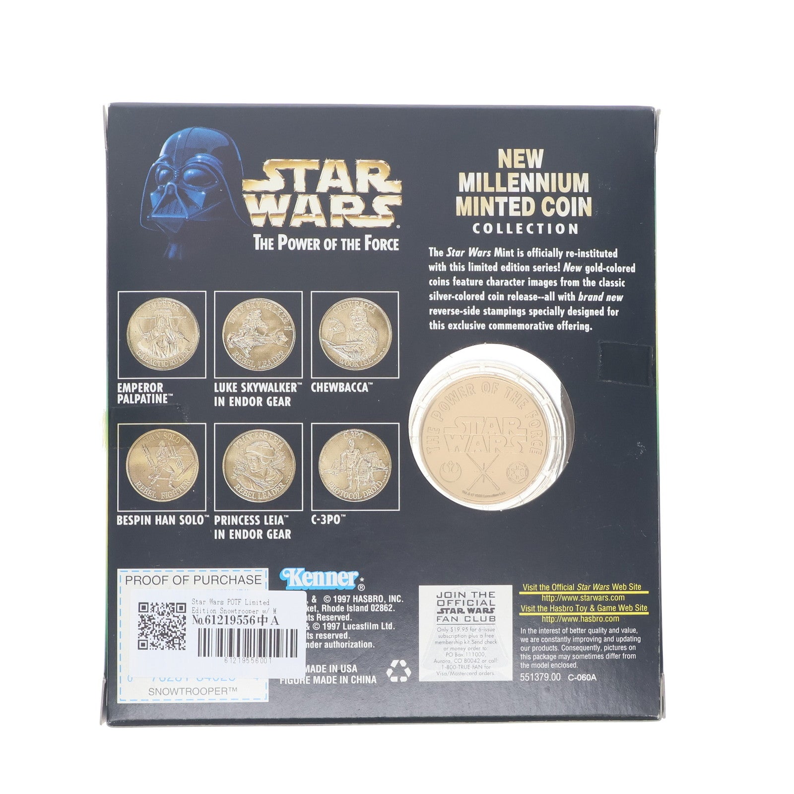 【中古即納】[FIG] スノートルーパー STAR WARS(スター・ウォーズ) パワー・オブ・ザ・フォース SPECIAL LIMITED EDITION NEW MILLENNIUM MINTED COIN COLLECTION 完成品 可動フィギュア(84028) Kenner(ケナー)(19971231)