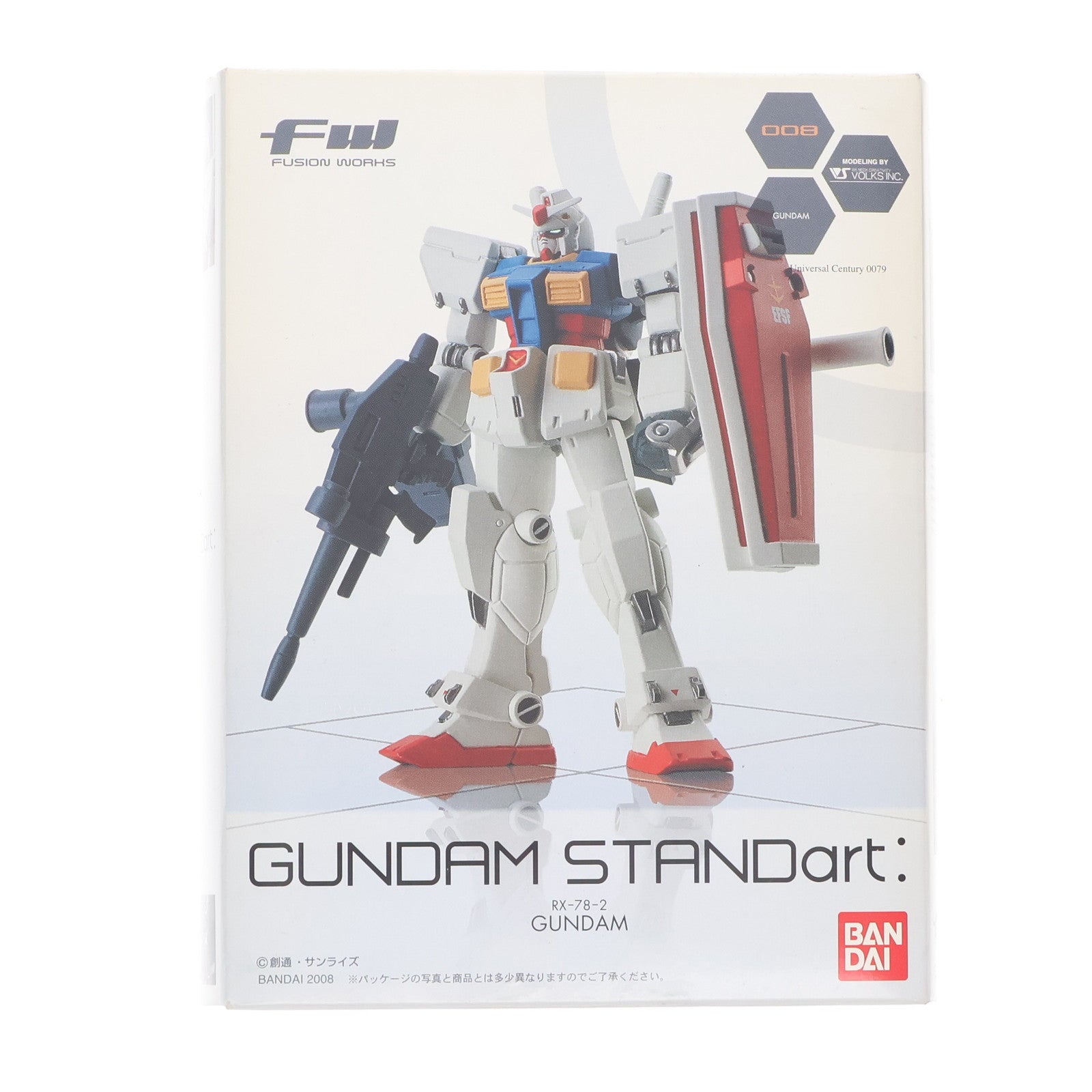 【中古即納】[FIG] (単品)(食玩) RX-78-2 ガンダム FW GUNDAM STANDart:3 機動戦士ガンダム フィギュア バンダイ(20081001)
