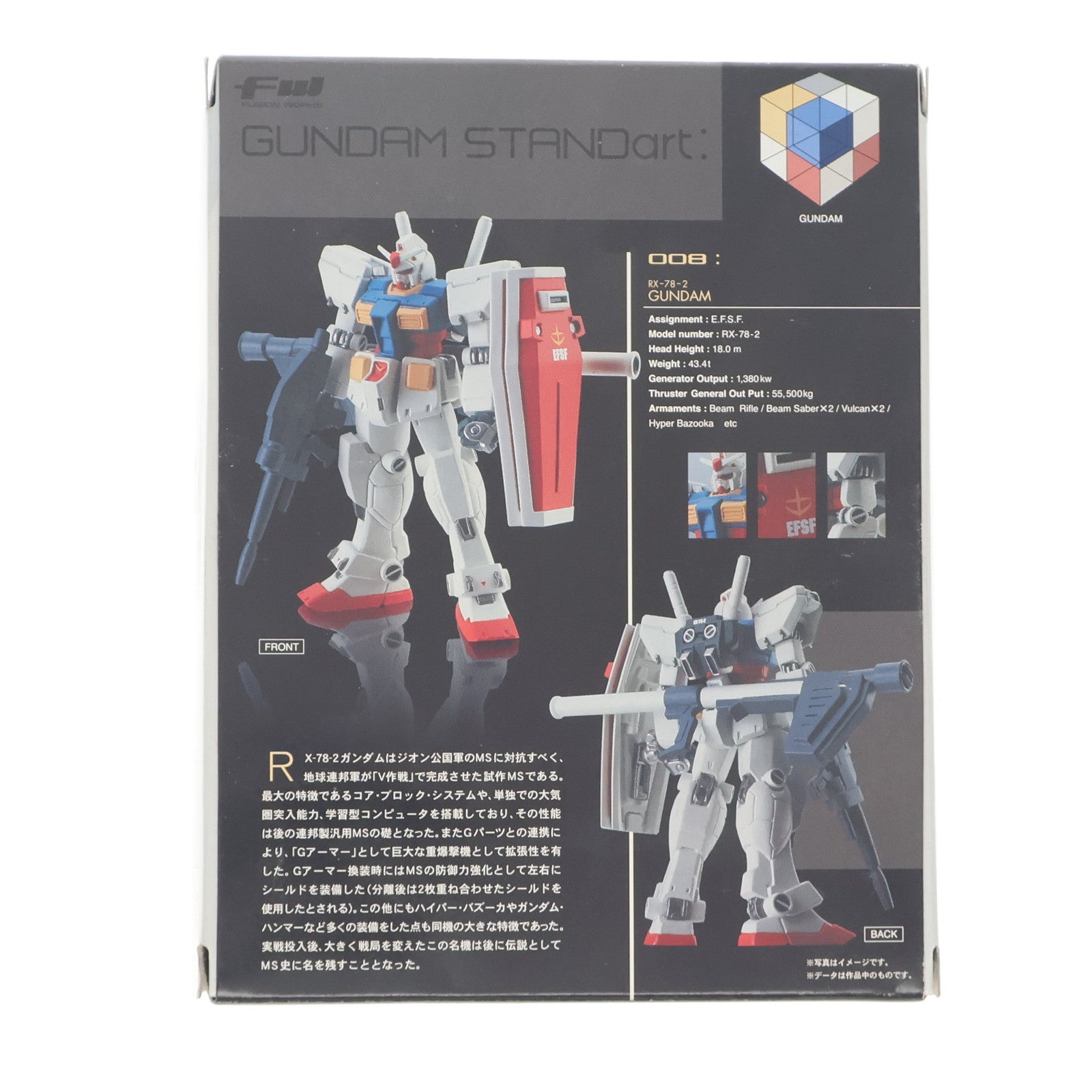 【中古即納】[FIG] (単品)(食玩) RX-78-2 ガンダム FW GUNDAM STANDart:3 機動戦士ガンダム フィギュア バンダイ(20081001)