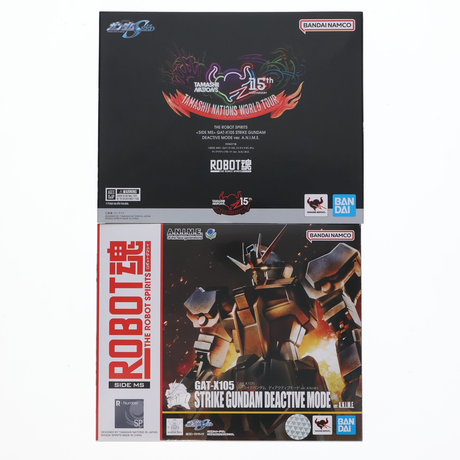【中古即納】[FIG] ROBOT魂(SIDE MS) ストライクガンダム ディアクティブモード ver. A.N.I.M.E. 機動戦士ガンダムSEED(シード) 完成品 可動フィギュア TAMASHII NATIONS WORLD TOUR -TAMASHII NATIONS 15th ANNIVERSARY限定 バンダイスピリッツ(20230430)