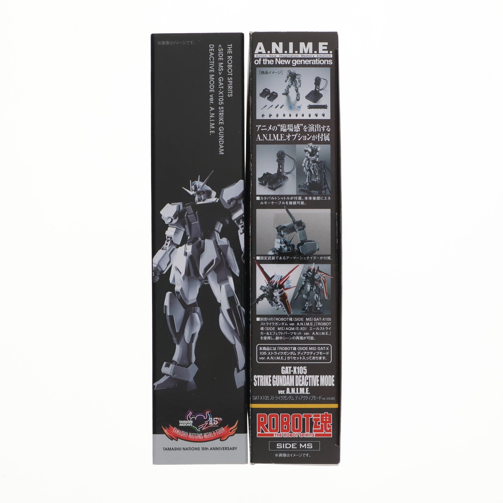【中古即納】[FIG] ROBOT魂(SIDE MS) ストライクガンダム ディアクティブモード ver. A.N.I.M.E. 機動戦士ガンダムSEED(シード) 完成品 可動フィギュア TAMASHII NATIONS WORLD TOUR -TAMASHII NATIONS 15th ANNIVERSARY限定 バンダイスピリッツ(20230430)
