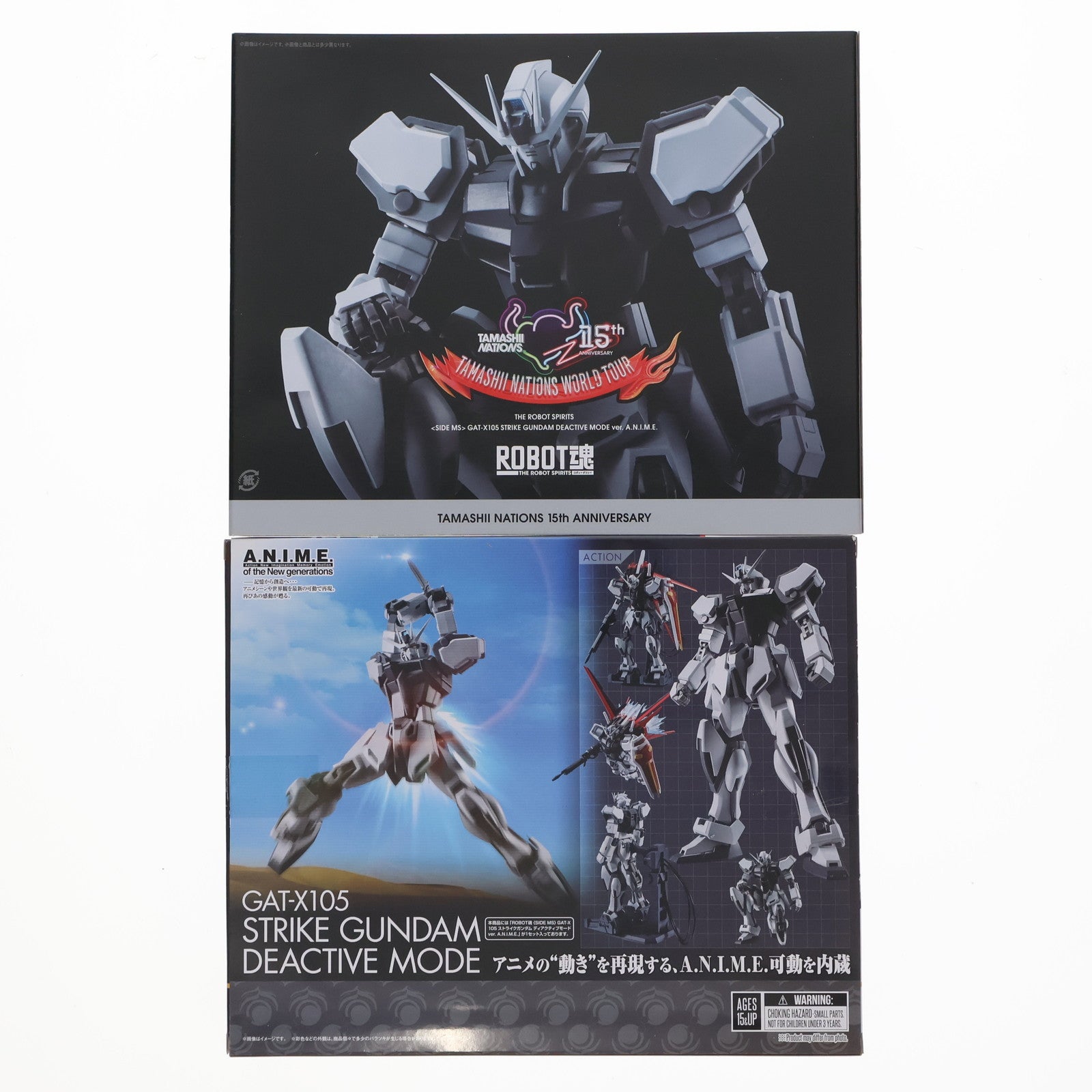 【中古即納】[FIG] ROBOT魂(SIDE MS) ストライクガンダム ディアクティブモード ver. A.N.I.M.E. 機動戦士ガンダムSEED(シード) 完成品 可動フィギュア TAMASHII NATIONS WORLD TOUR -TAMASHII NATIONS 15th ANNIVERSARY限定 バンダイスピリッツ(20230430)