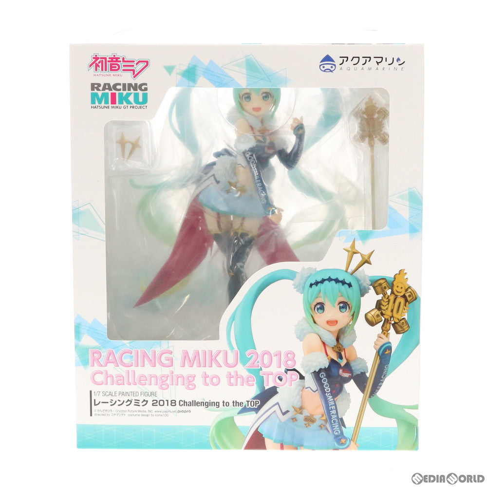 【中古即納】[FIG] レーシングミク 2018 Challenging to the TOP(チャレンジング トゥ ザ トップ) 初音ミク GTプロジェクト 1/7 完成品 フィギュア アクアマリン(20191214)