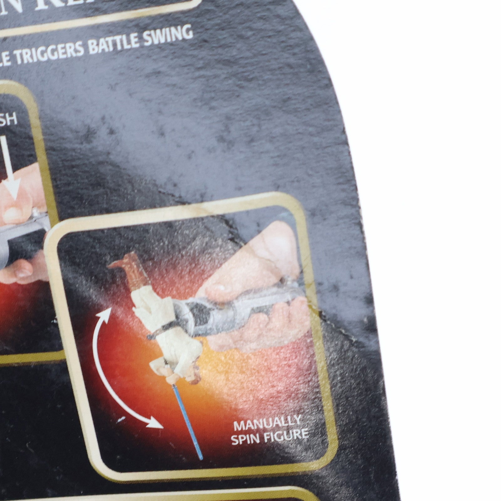 【中古即納】[FIG] Deluxe オビ=ワン・ケノービ Lightsaber Handle Triggers Battle Swing STAR WARS(スター・ウォーズ) エピソード1/ファントム・メナス 完成品 可動フィギュア(84152) ハズブロ(19981231)