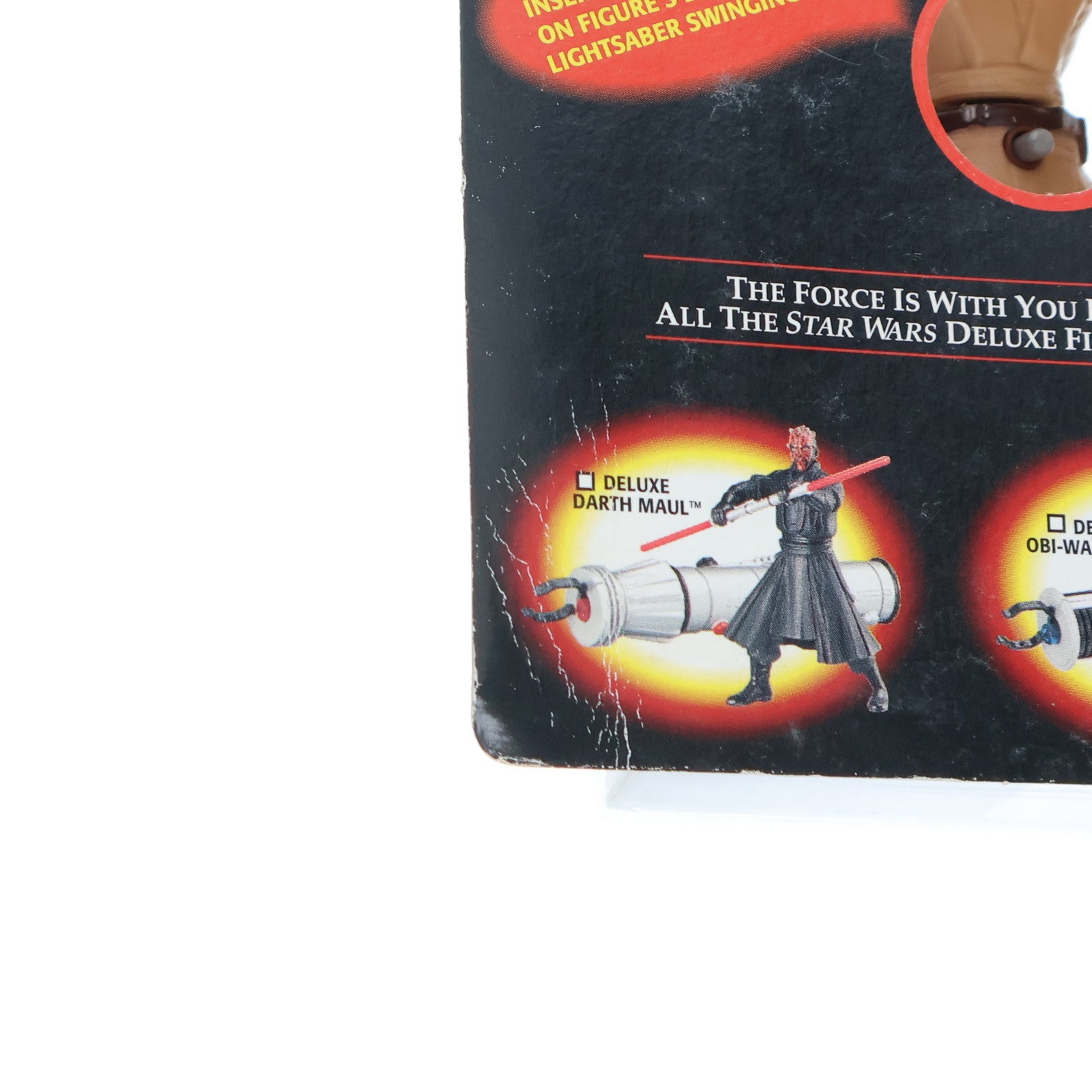 【中古即納】[FIG] Deluxe クワイ=ガン・ジン Lightsaber Handle Triggers Battle Swing STAR WARS(スター・ウォーズ) エピソード1/ファントム・メナス 完成品 可動フィギュア(84148) ハズブロ(19981231)