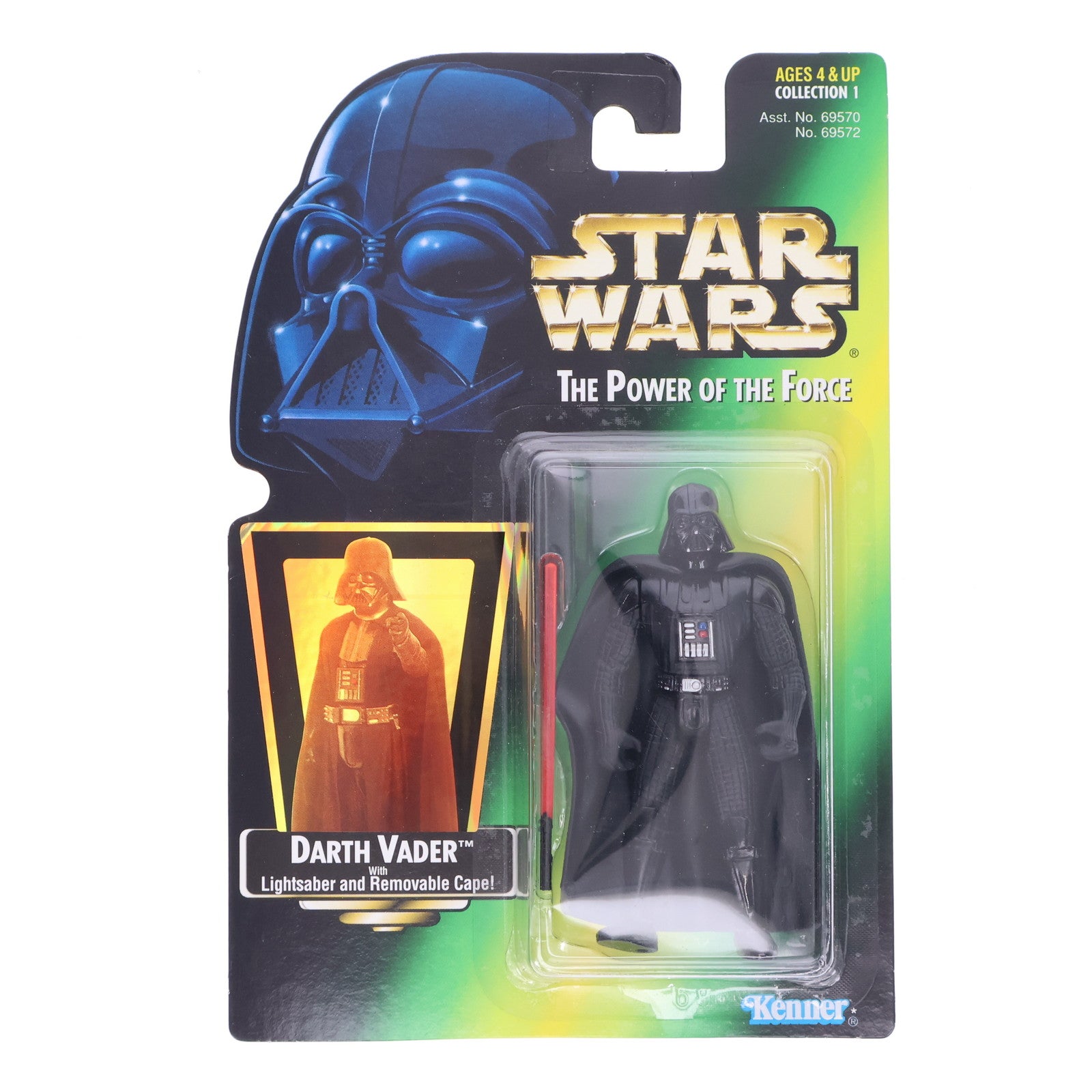 【中古即納】[FIG] スター・ウォーズ パワー・オブ・ザ・フォース ベーシックフィギュア ダース・ベイダー With Lightsaber and Removable Cape STAR WARS 完成品 可動フィギュア Kenner(ケナー)(19991231)
