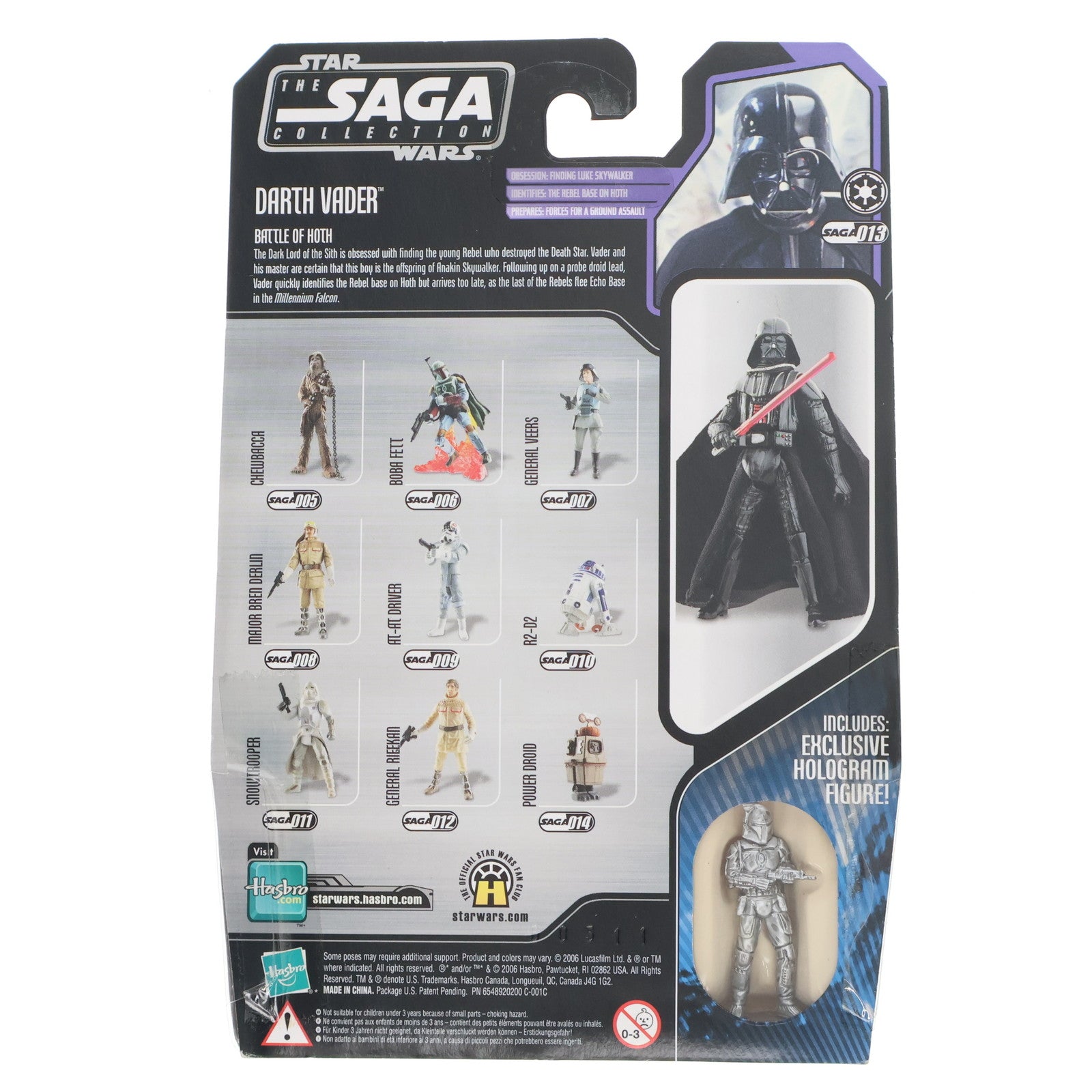 【中古即納】[FIG] The Saga Collection Darth Vader(ダース・ベイダー) STAR WARS(スター・ウォーズ) エピソード5/帝国の逆襲 完成品 可動フィギュア(85933) ハズブロ(20061231)