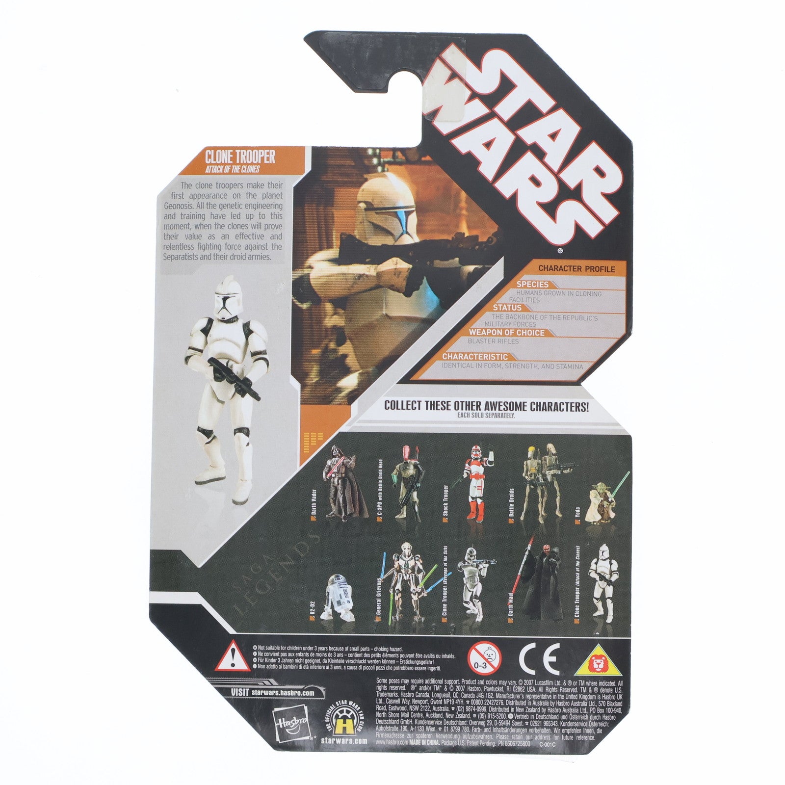 【中古即納】[FIG] STAR WARS 30th Anniversary CLONE TROOPER(クローン・トルーパー) STAR WARS(スター・ウォーズ) エピソード2/クローンの攻撃 完成品 可動フィギュア ハズブロ(20070101)